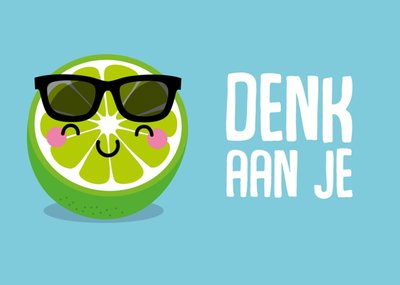 Paperclip | Denken aan kaart | limoen | zonnebril