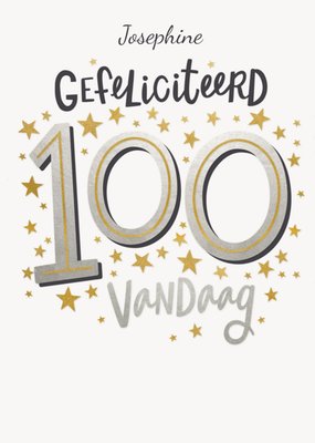 Dotty Black | Verjaardagskaart | 100 | met naam