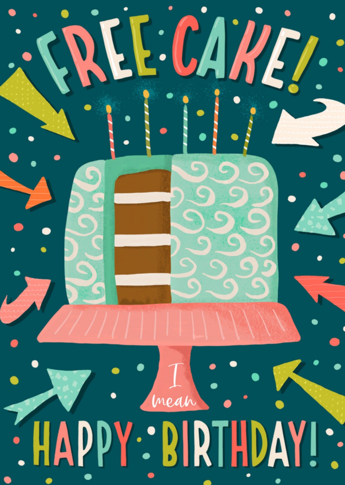 Verjaardagskaart taart Kaart Jewel Branding