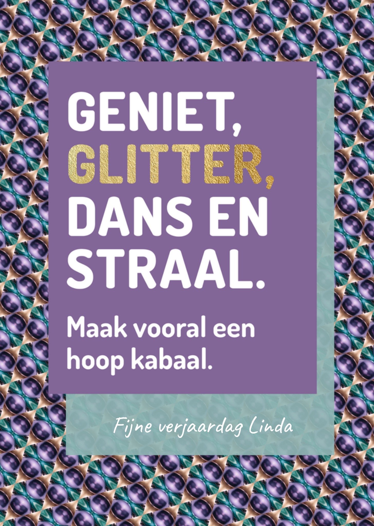 Verjaardagskaart Glitter Kaart Love Repeat
