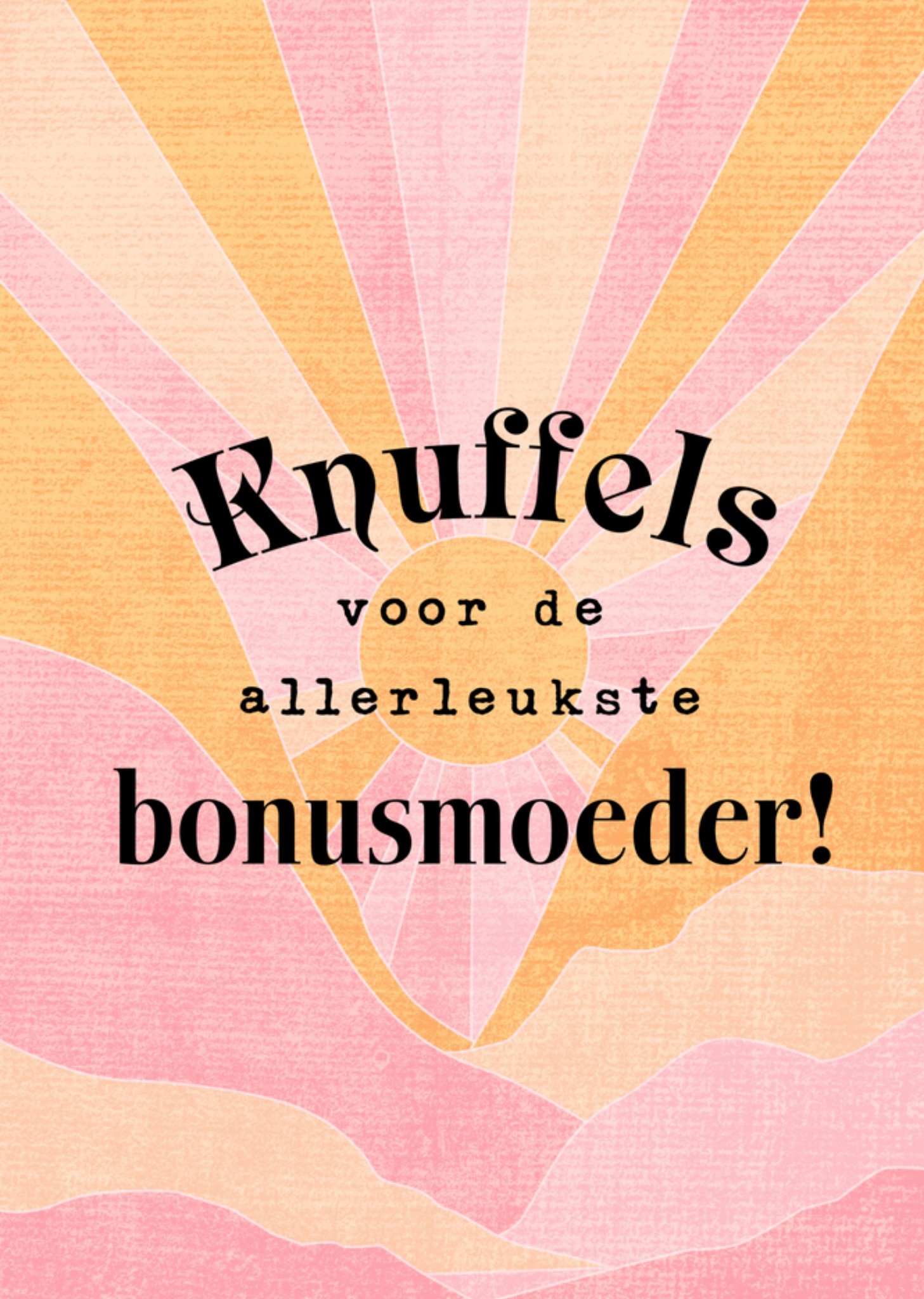 Moederdagkaart bonusmoeder knuffel Kaart Greetz