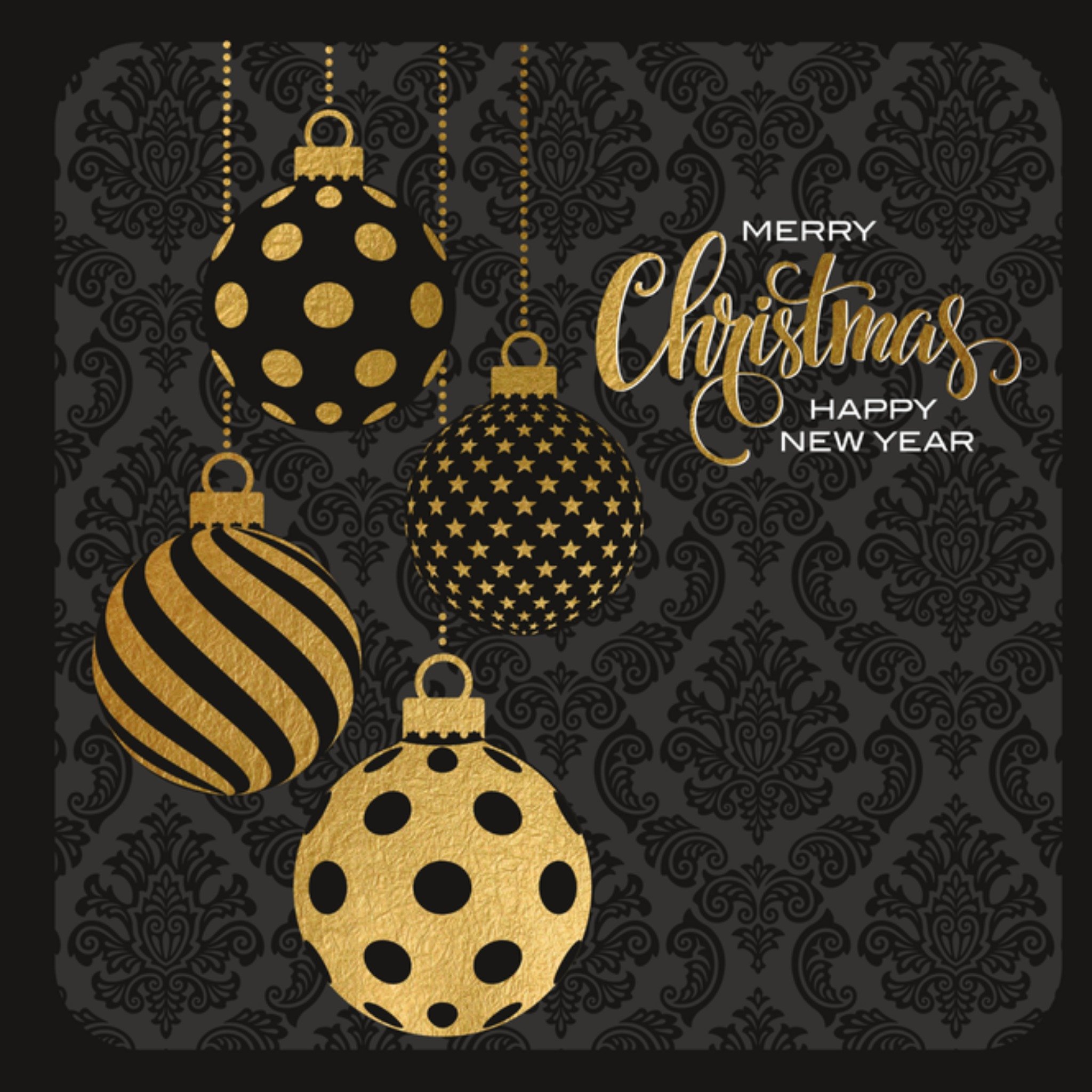 Kerstkaart Zakelijk Kerstballen Paperclip