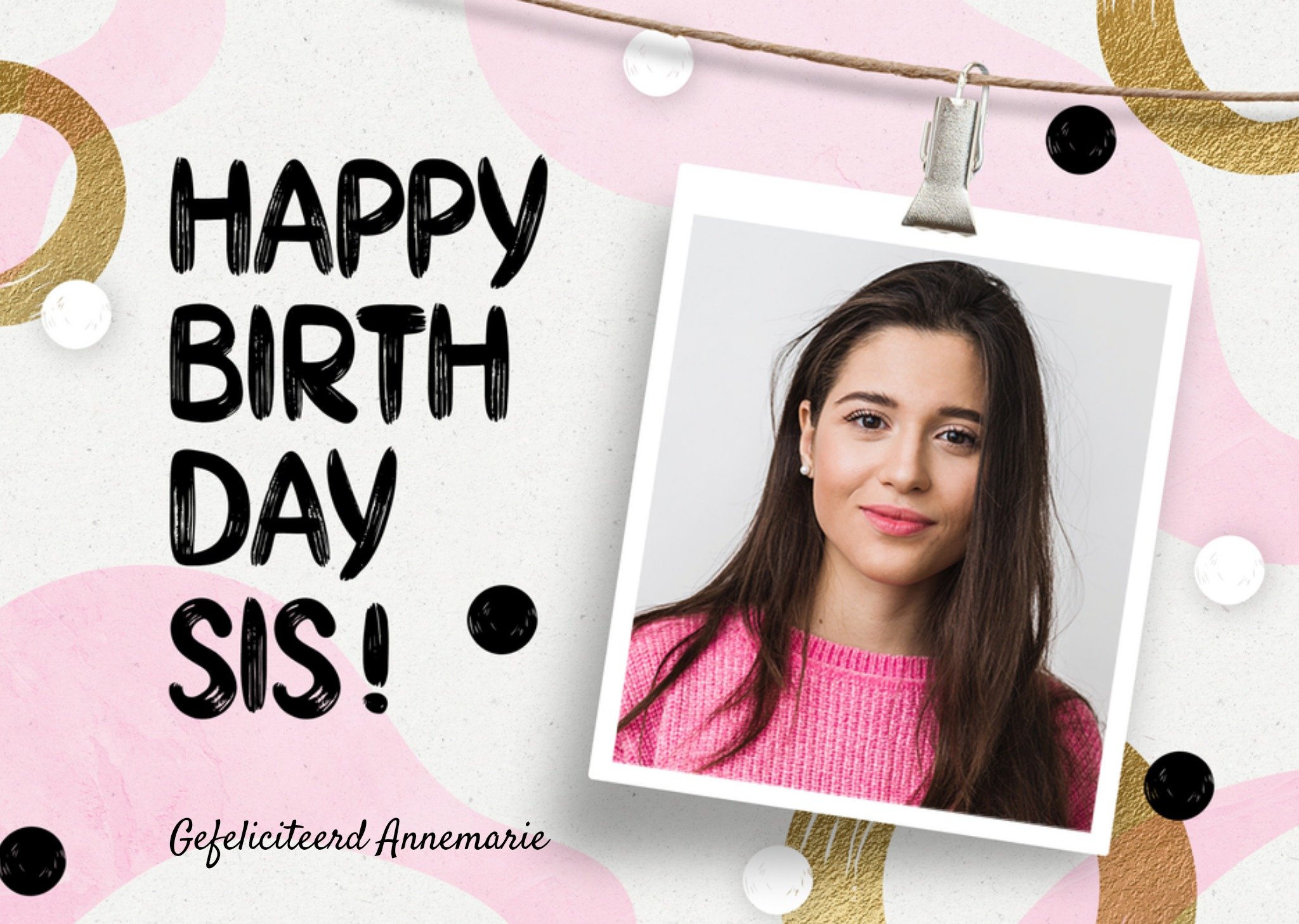 Verjaardag Zus Foto Kaart Luckz