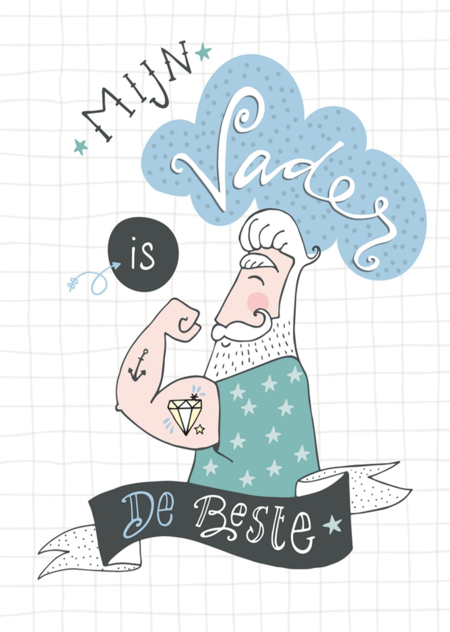 Vaderdagkaart Beste Vader Kaart Funny Side Up