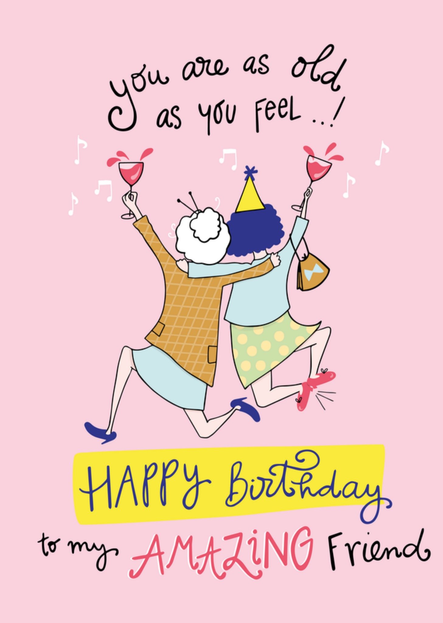 Verjaardagskaart Amazing friend Kaart Funny Side Up