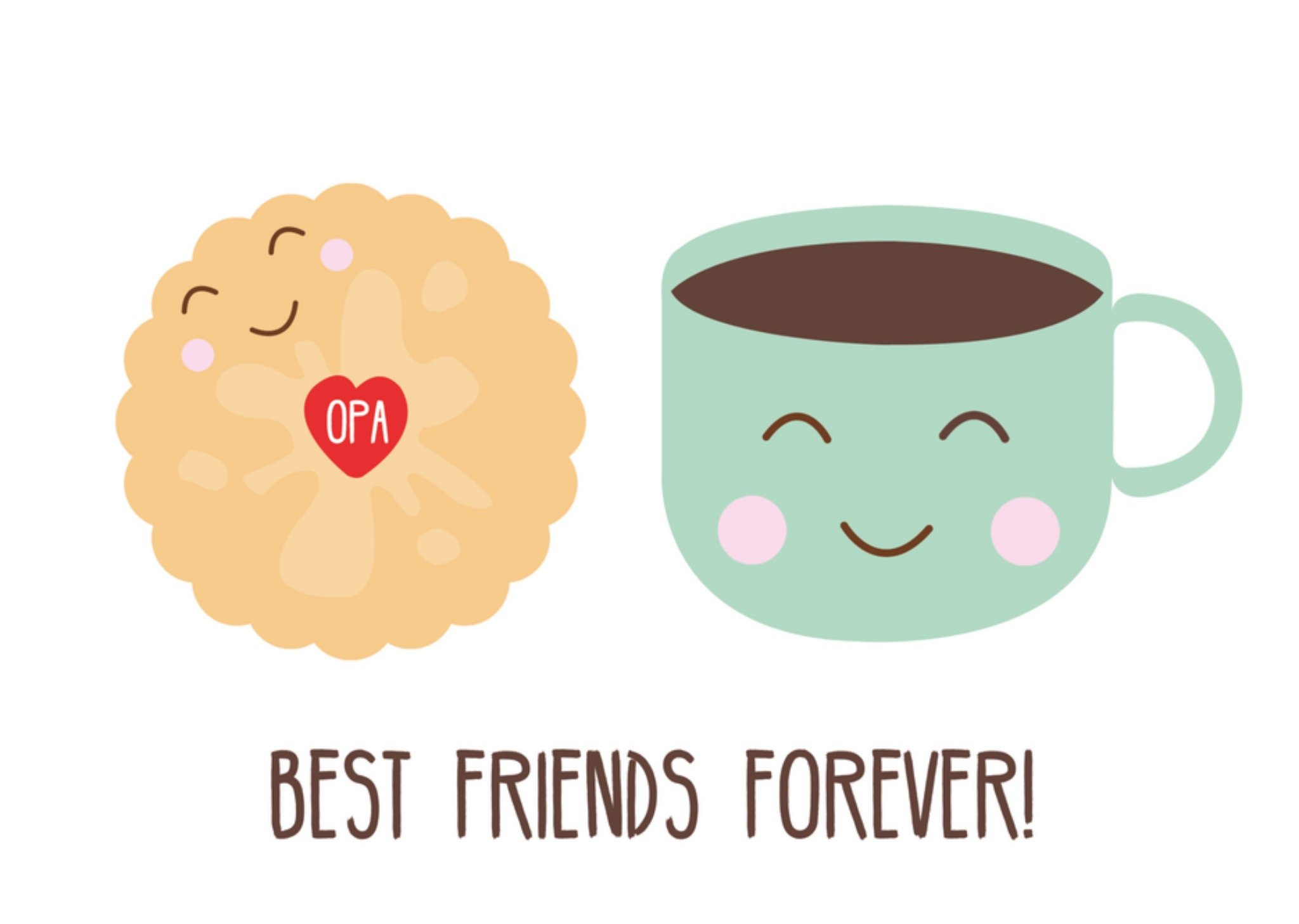 Opa en oma dag koekje koffie Paperclip