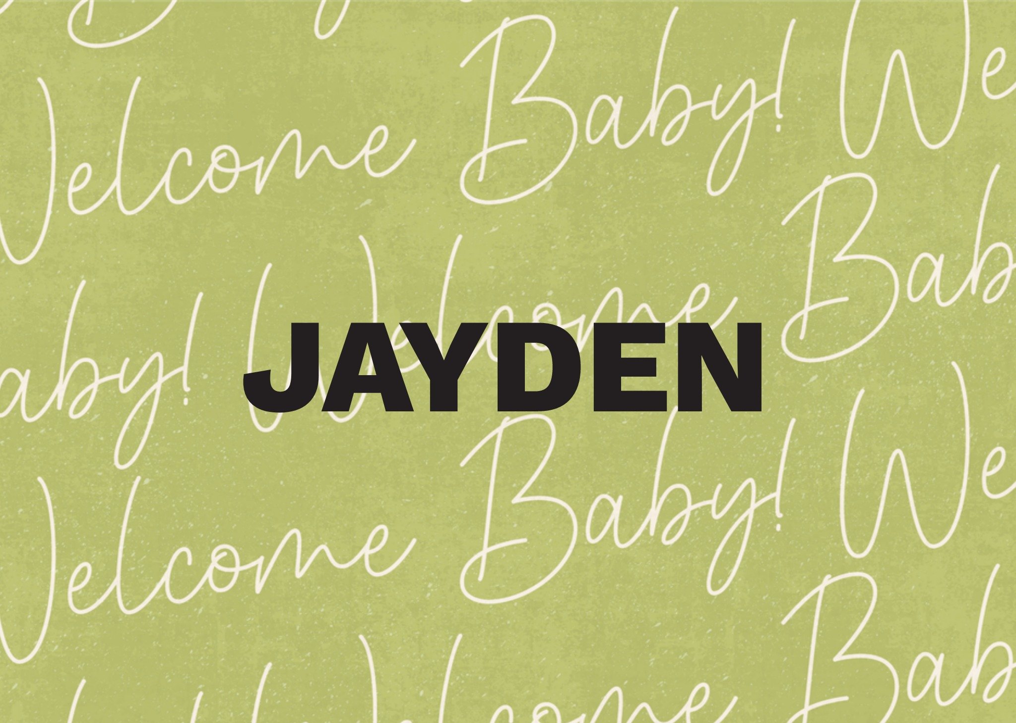 Geboortekaart Met naam Kaart Melolelo