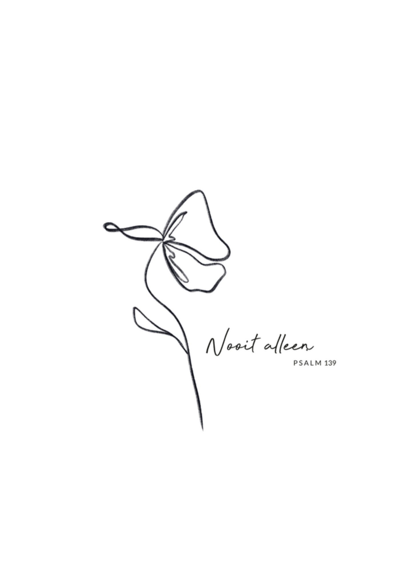 Condoleancekaart nooit alleen Kaart Dagelijksebroodkruimels