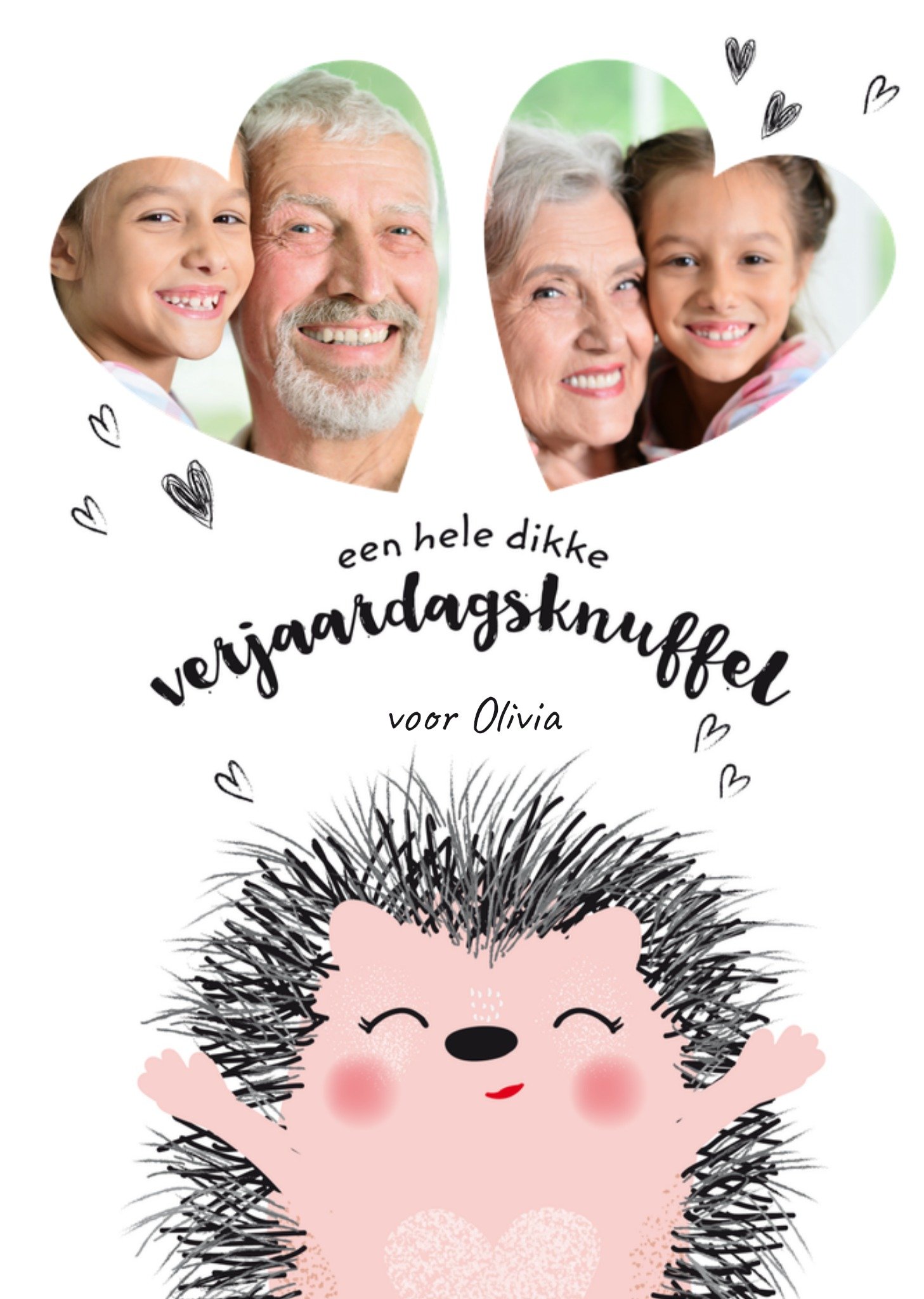 Verjaardagskaart Schattige egel Kaart Tsjip