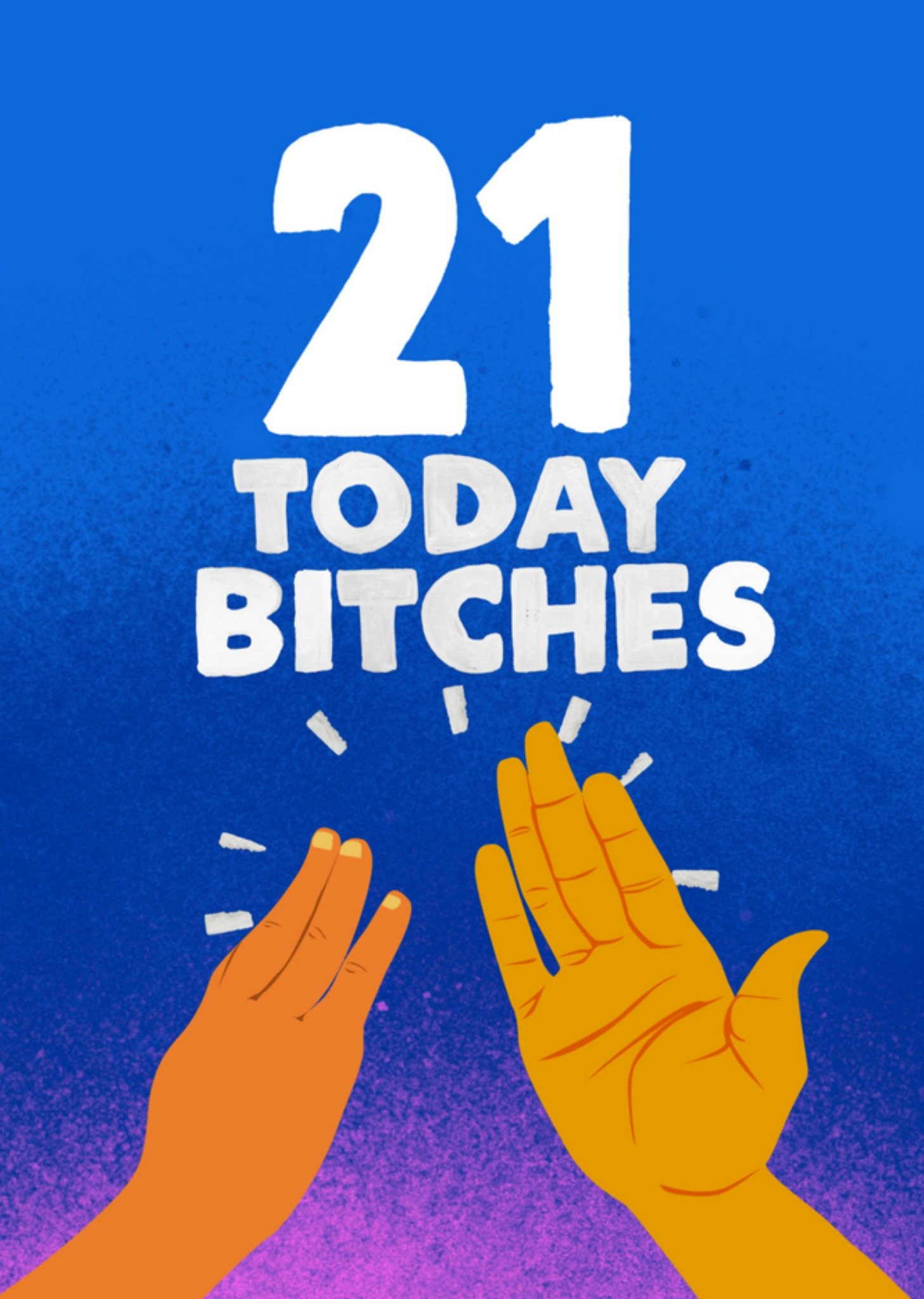 Verjaardagskaart 21 today Kaart Jolly Awesome