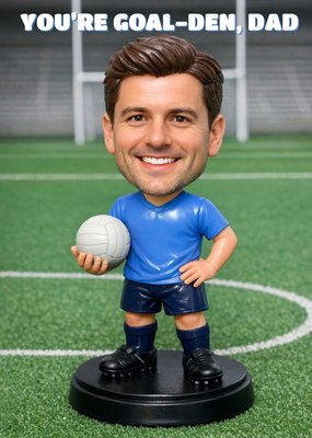 Goal-Den Papa Voetbal Bobblehead Foto Upload Kaart