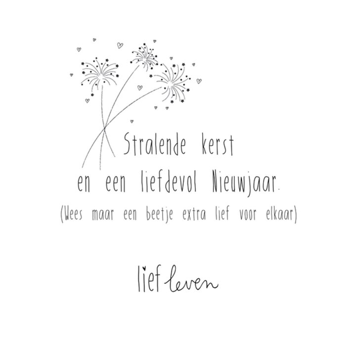 Lief Leven | Kerstkaart | Stralend