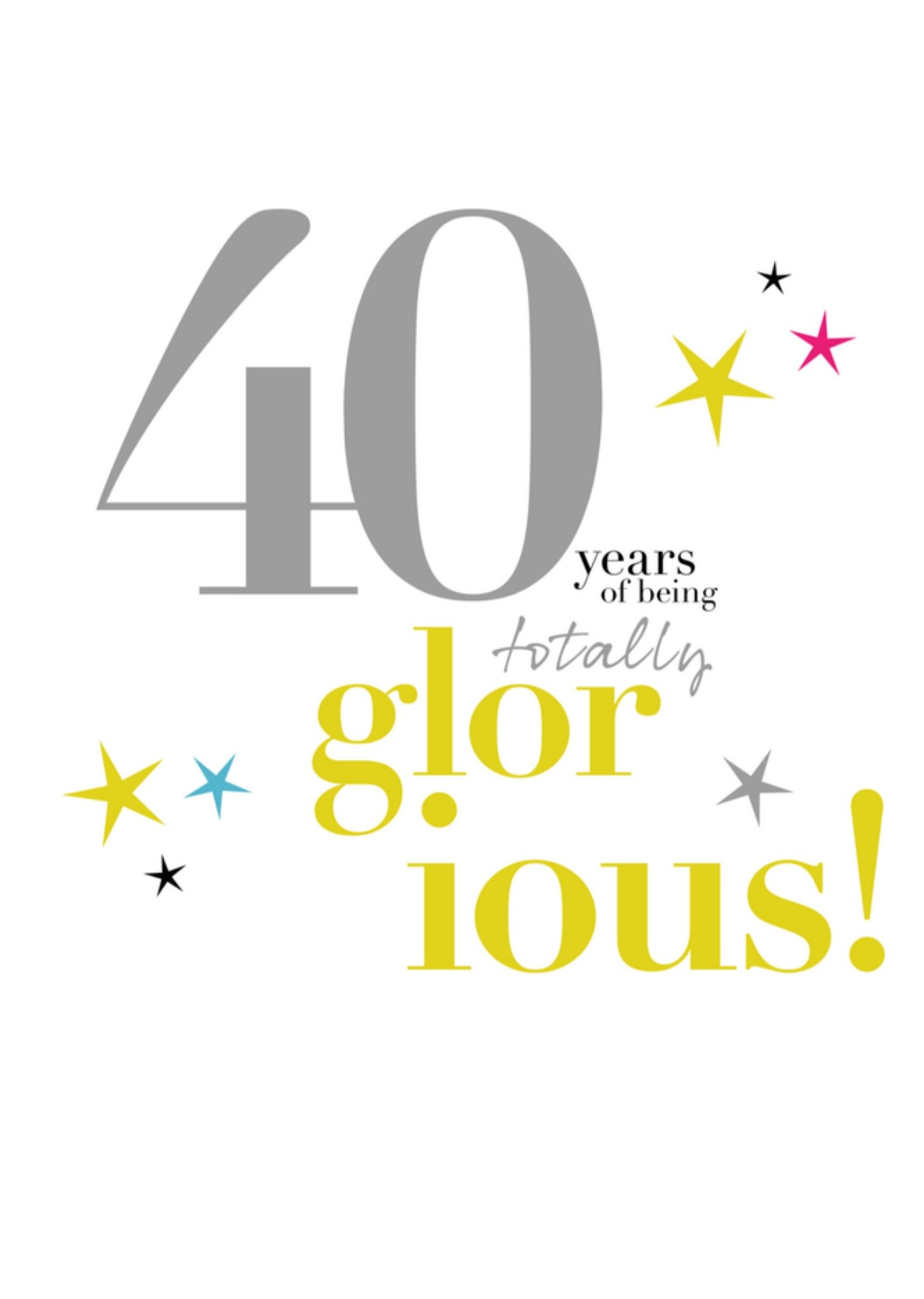 Verjaardagskaart 40 jaar Kaart Papagrazi