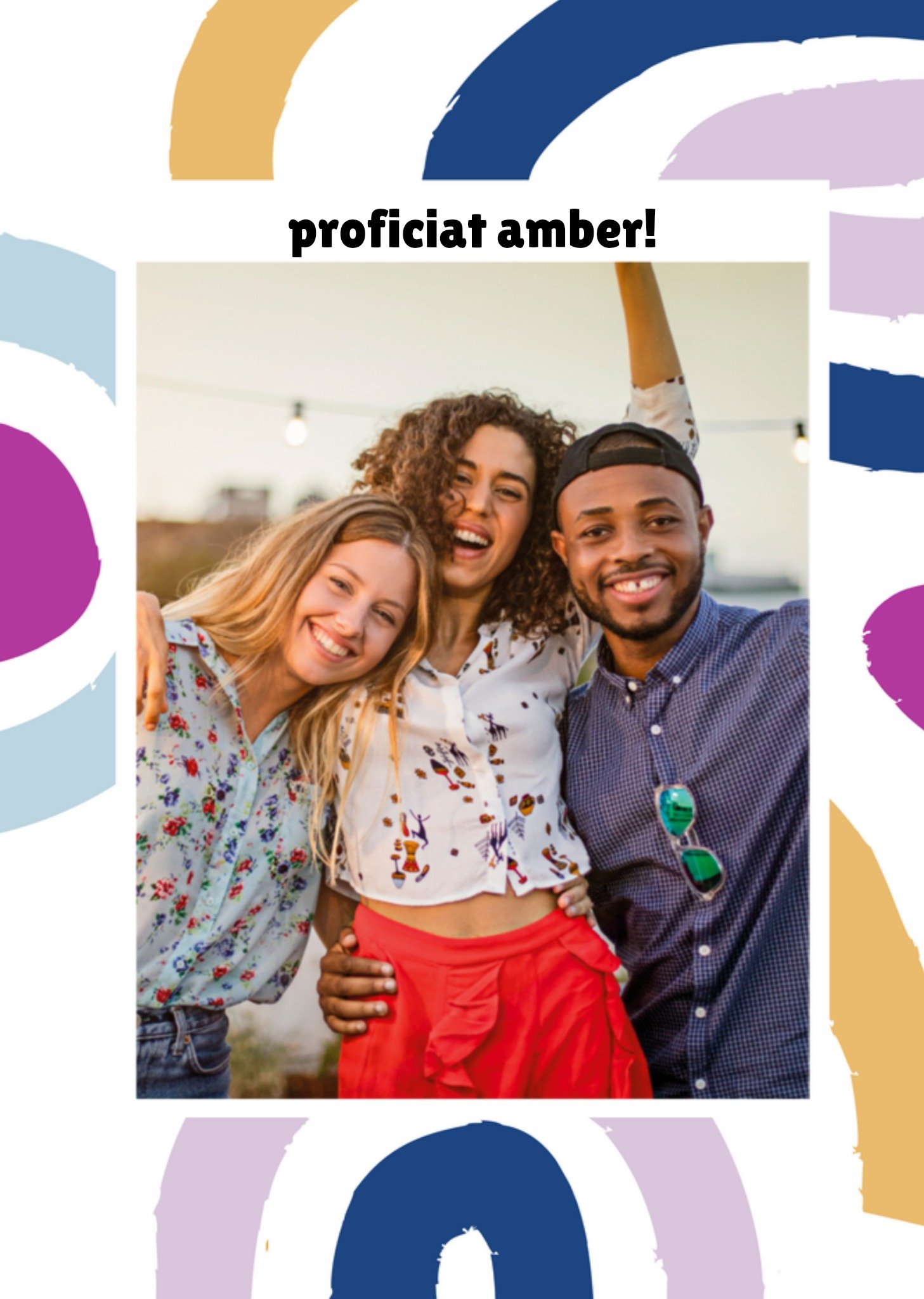 Proficiat kaart Met naam en foto Greetz