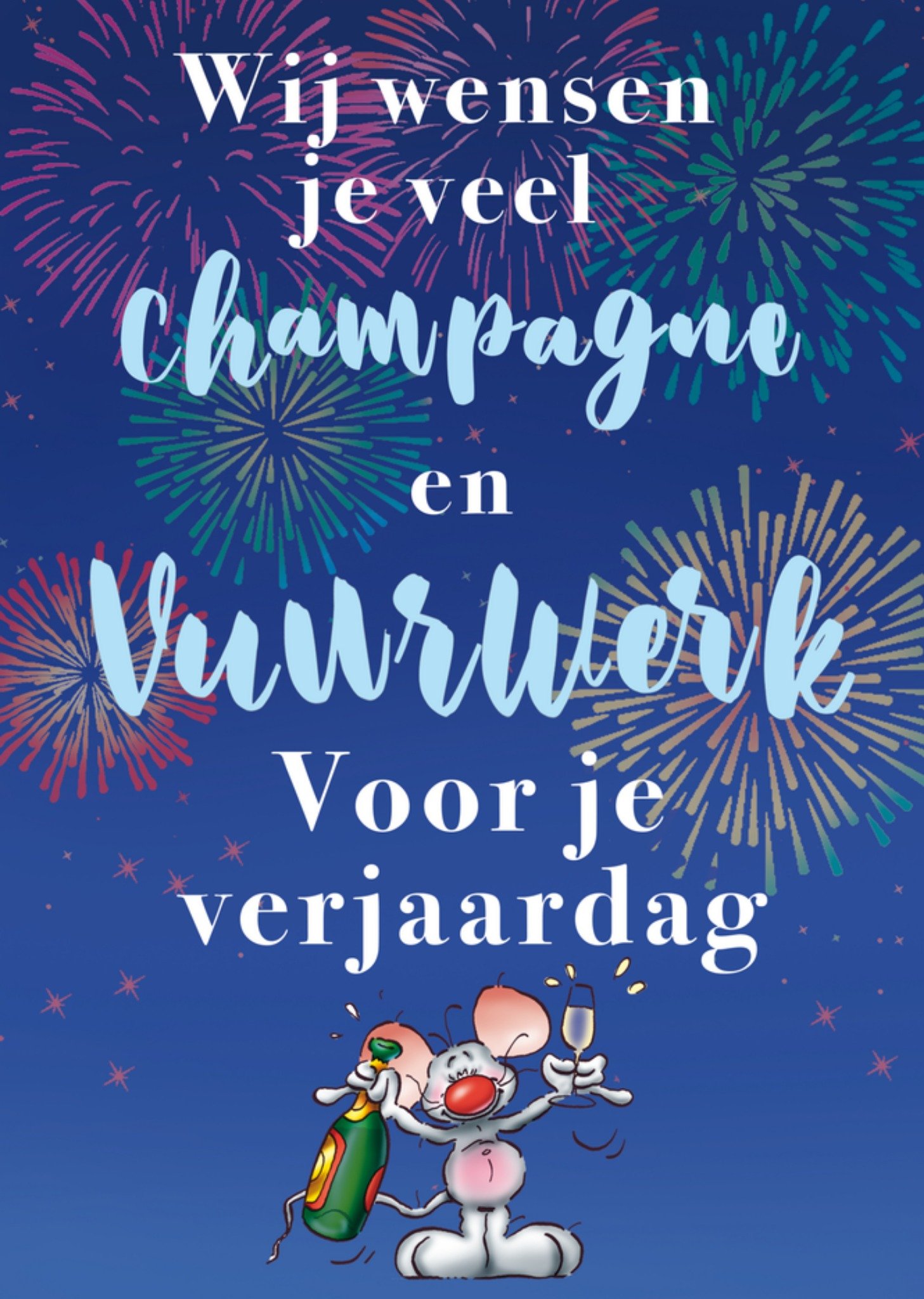 Nieuwjaarskaart verjaardag Kaart Doodles