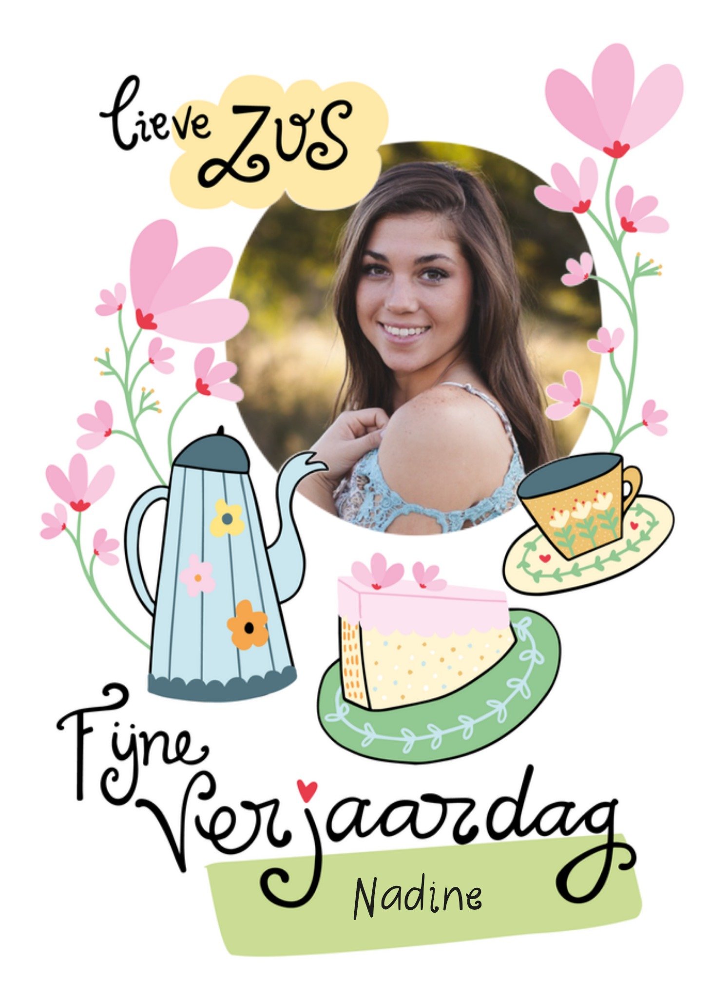 Verjaardagskaart Zus Met foto Kaart Funny Side Up