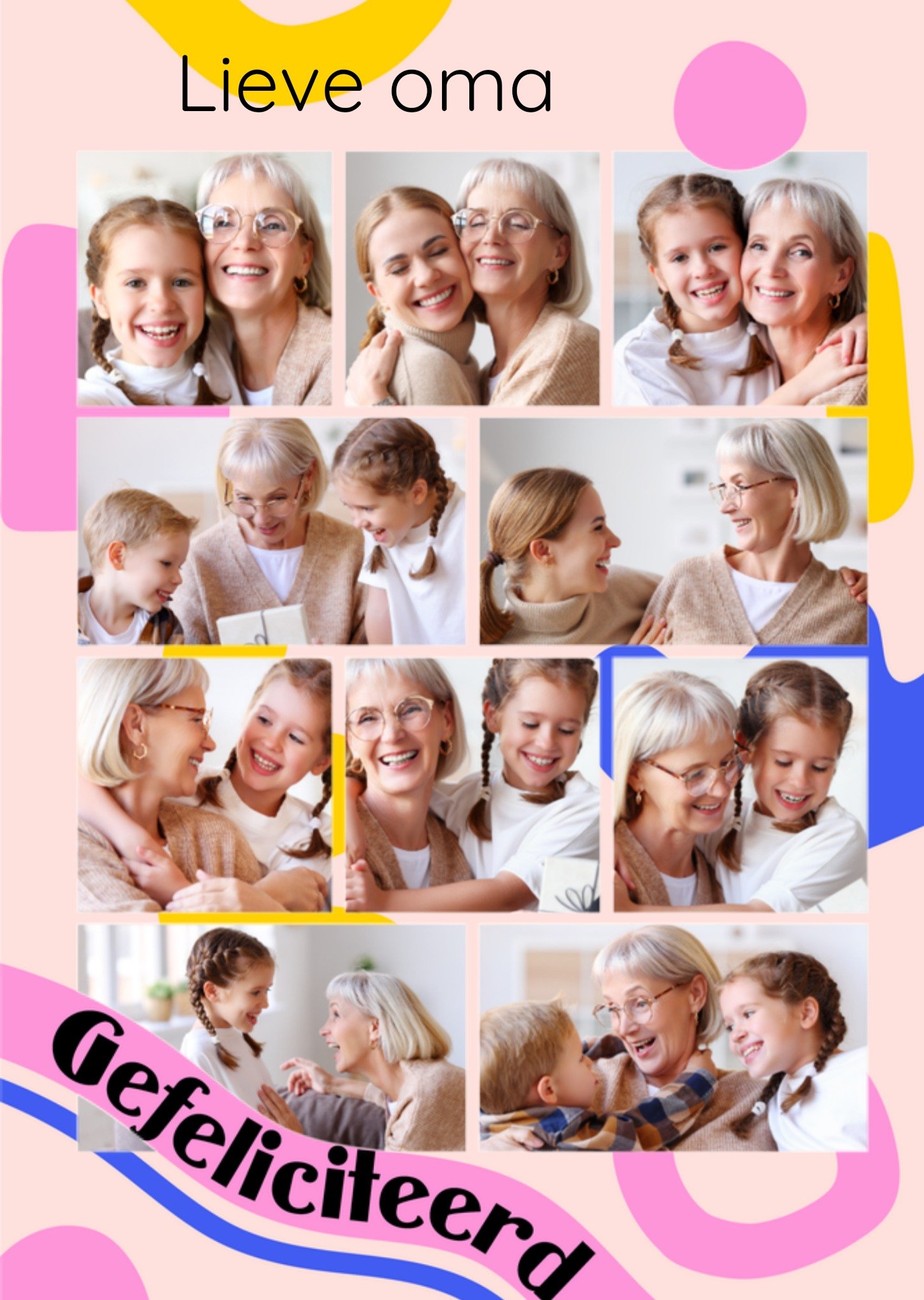 Verjaardagskaart Met fotos Gefeliciteerd lieve Oma Kaart Greetz
