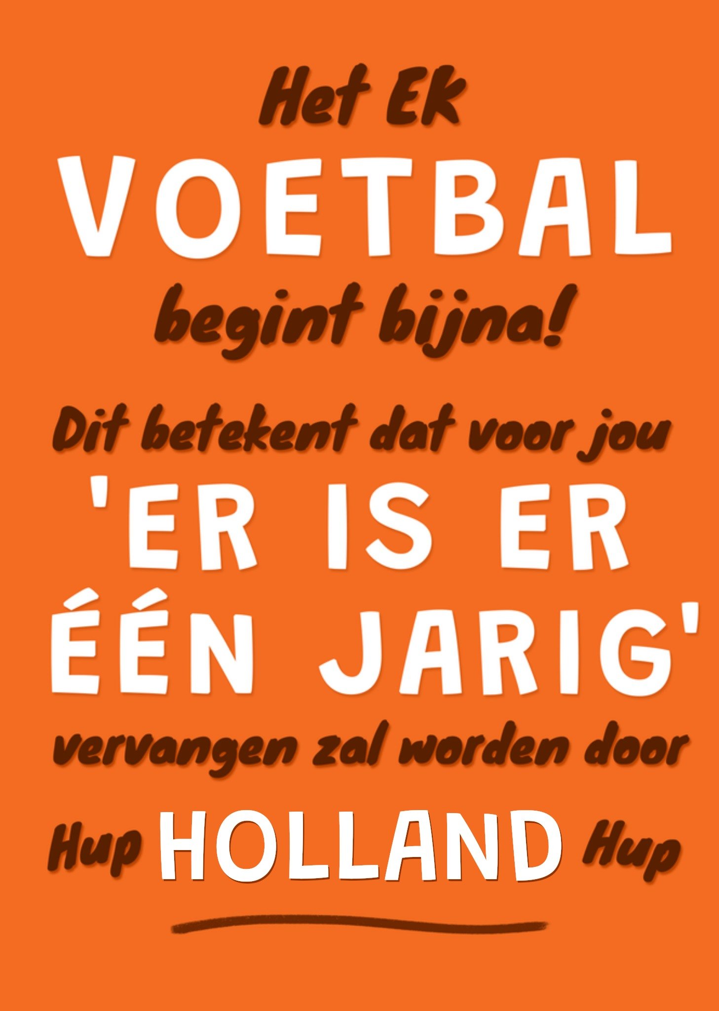 Verjaardag Het ek voetbal Kaart Greetz
