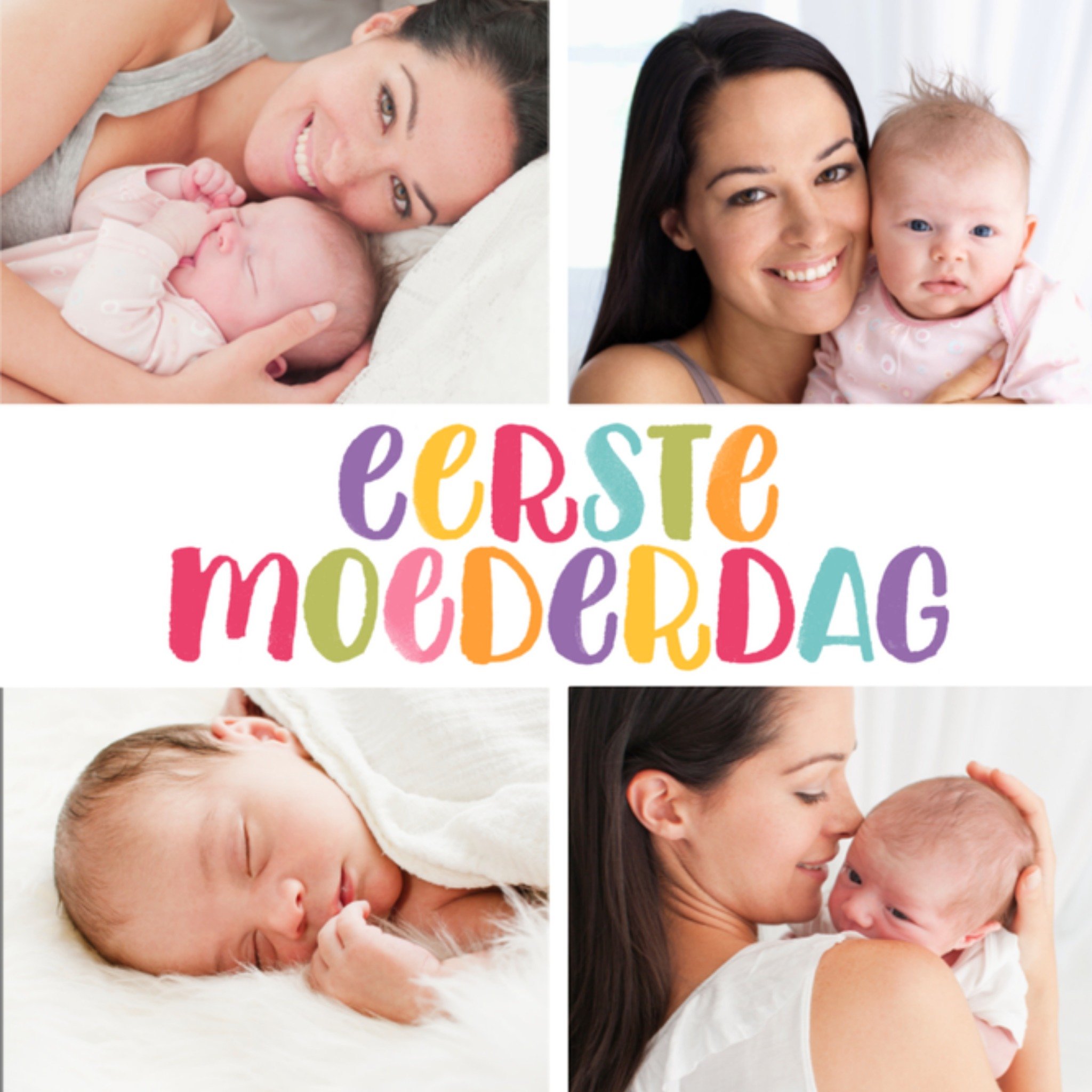 Letters by Julia Moederdagkaart fotokaart Vierkante Kaart Letters By Julia