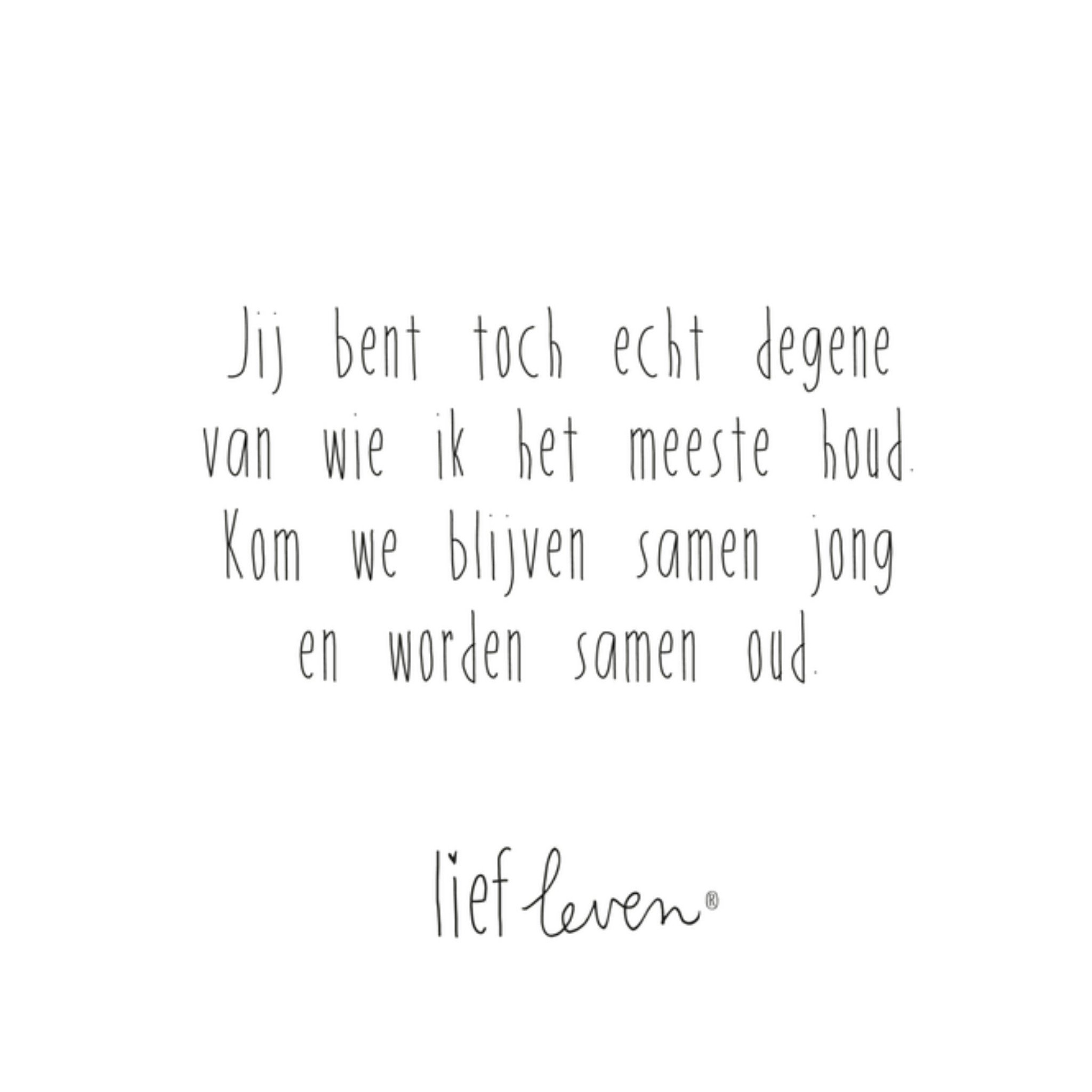 Liefde quote kaart Vierkante Kaart Lief Leven