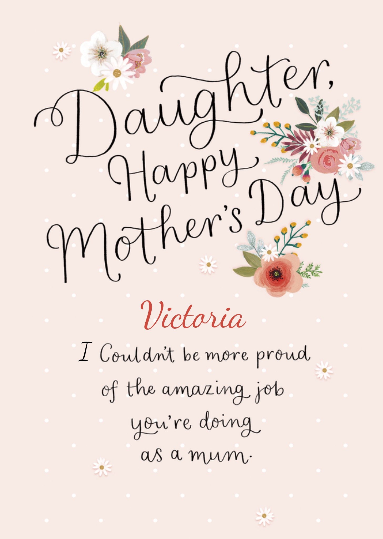 UK Greetings - Moederdagkaart - Daughter Happy Mother's Day
