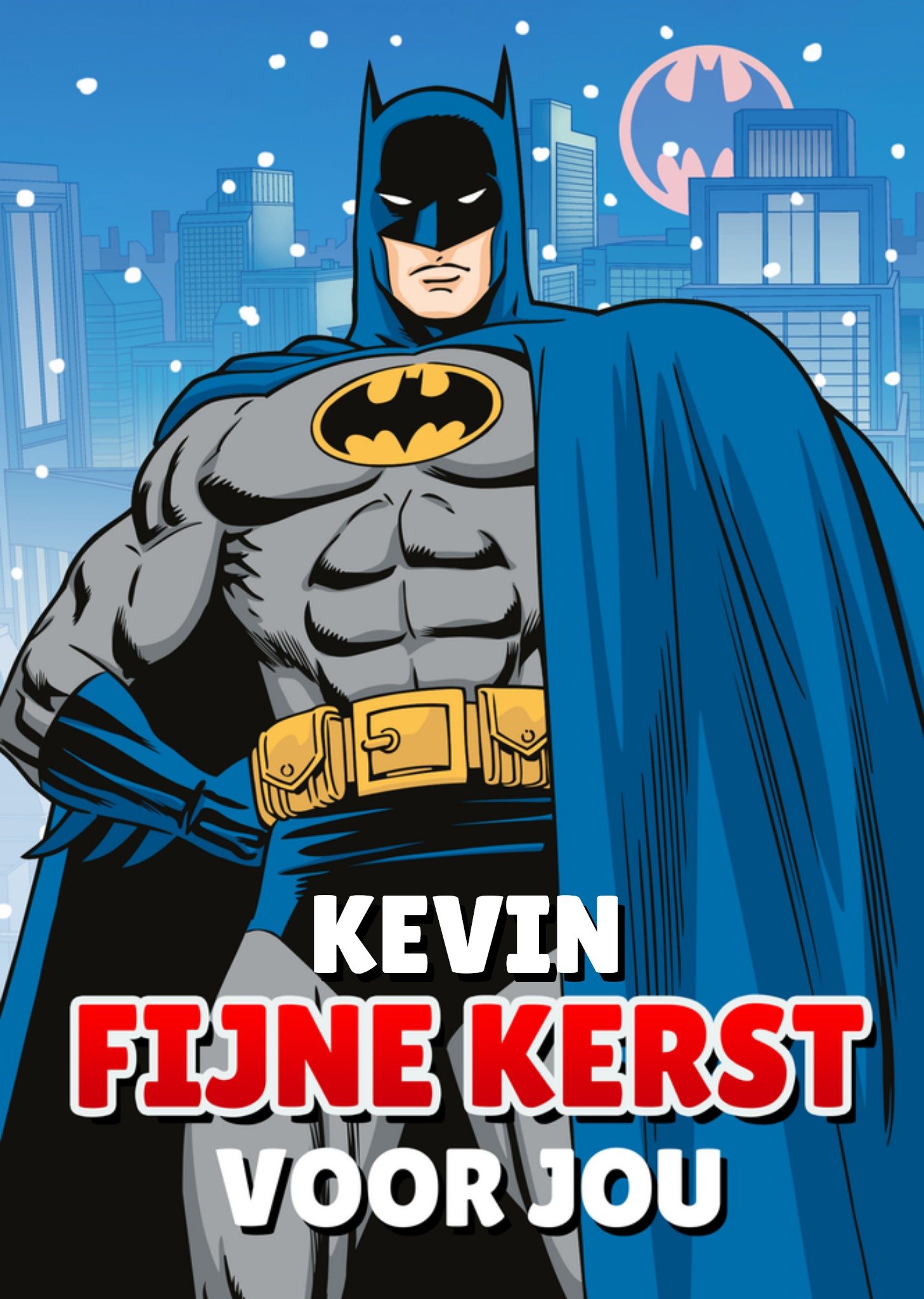 Warner Bros Kerstkaart Met naam Batman