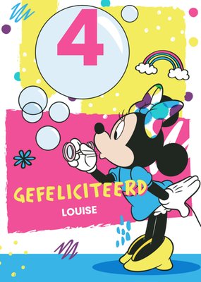 Disney | Verjaardagskaart | Minnie Mouse | Met leeftijd en naam