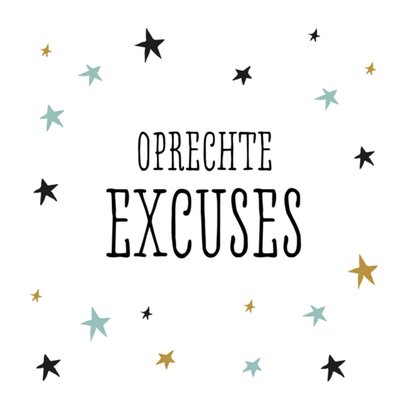 Greetz | Sorry kaart | sterren | oprechte excuses