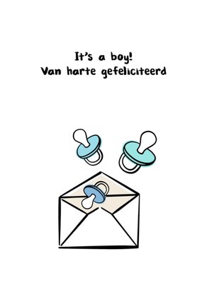 Greetz | Geboortekaart | speentjes | it's a boy