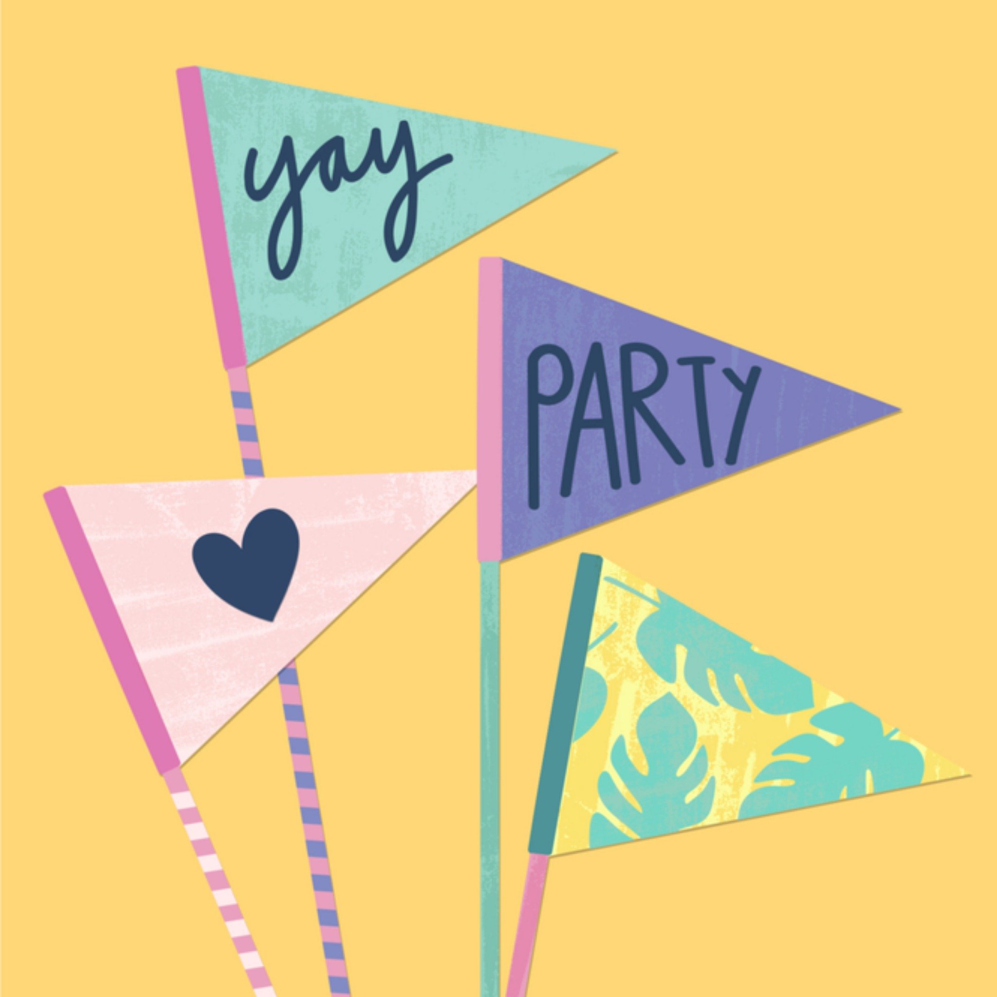 Greetz Verjaardagskaart Vlaggen Vierkant