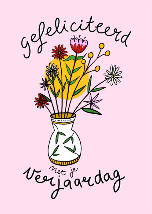 Verjaardagskaart | Greetz | Bloemen | Illustratie