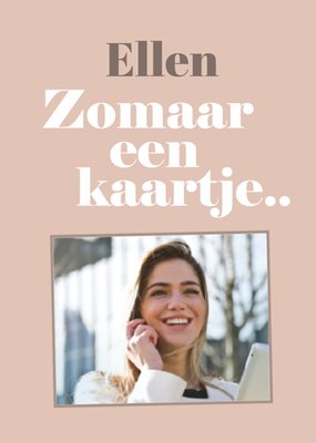 Zomaar Een Kaartje Typografisch Foto Upload Kaart