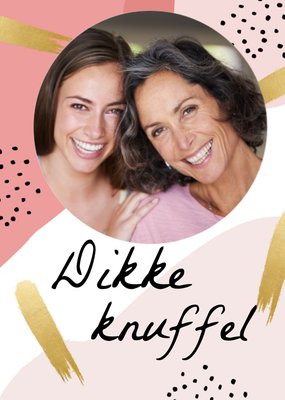 Dikke Knuffel Abstract Patroon Foto Upload Kaart