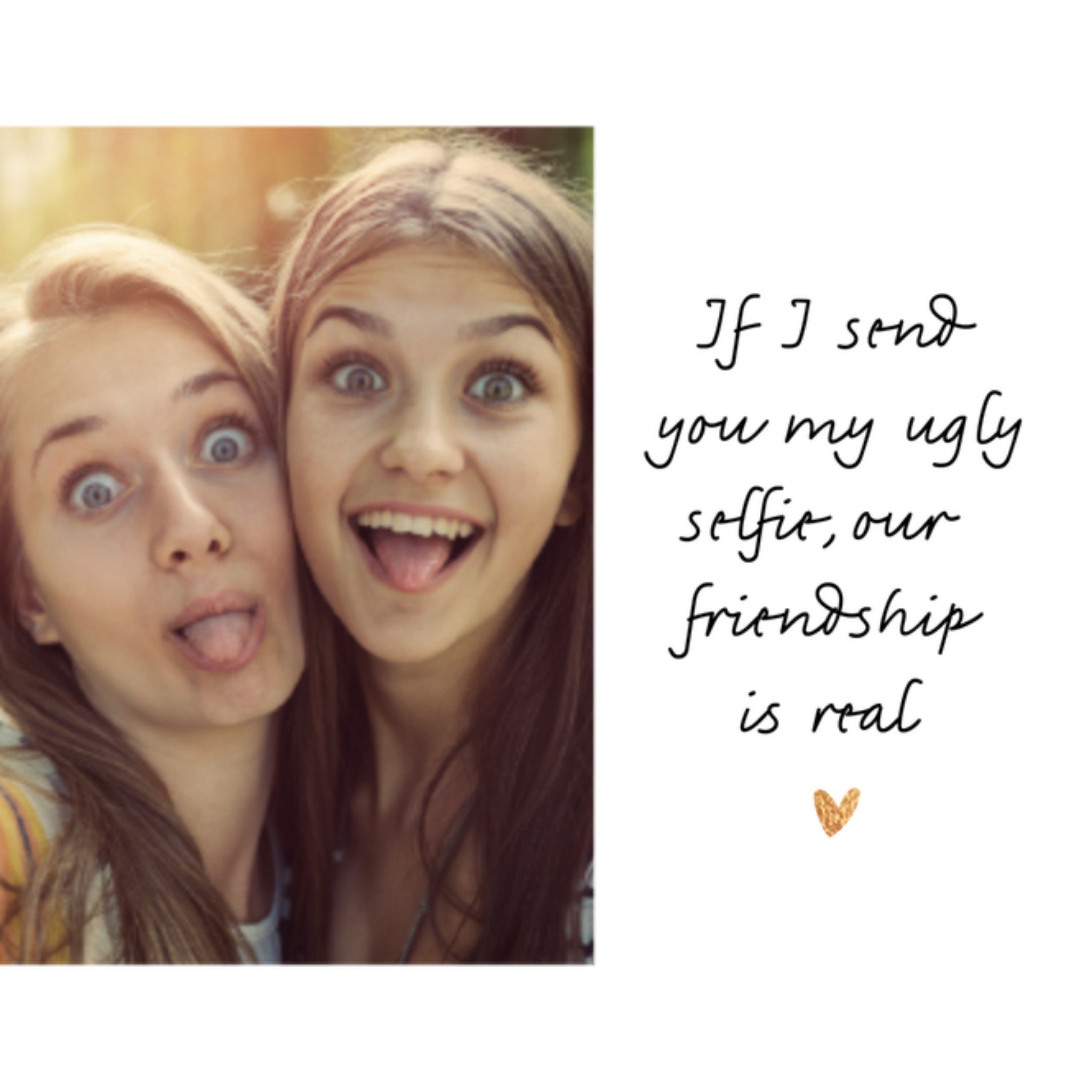 Greetz Vriendschapskaart foto tekst Vierkant