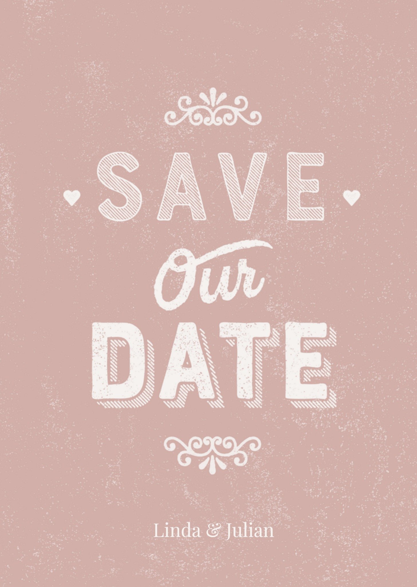 Save the date met aanpasbare naam Kaart Luckz
