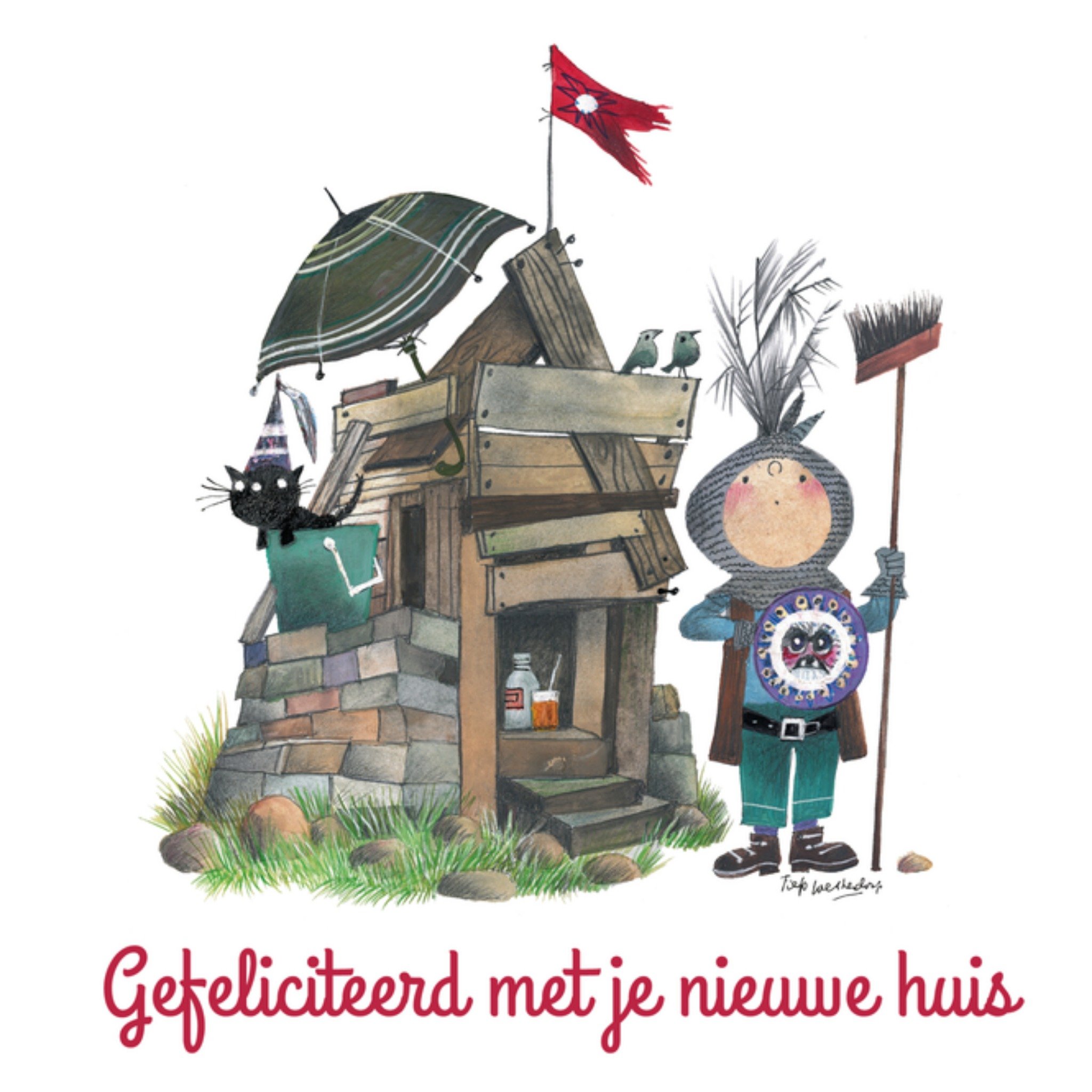 Geimproviseerd kasteel Vierkante Kaart Fiep Westendorp