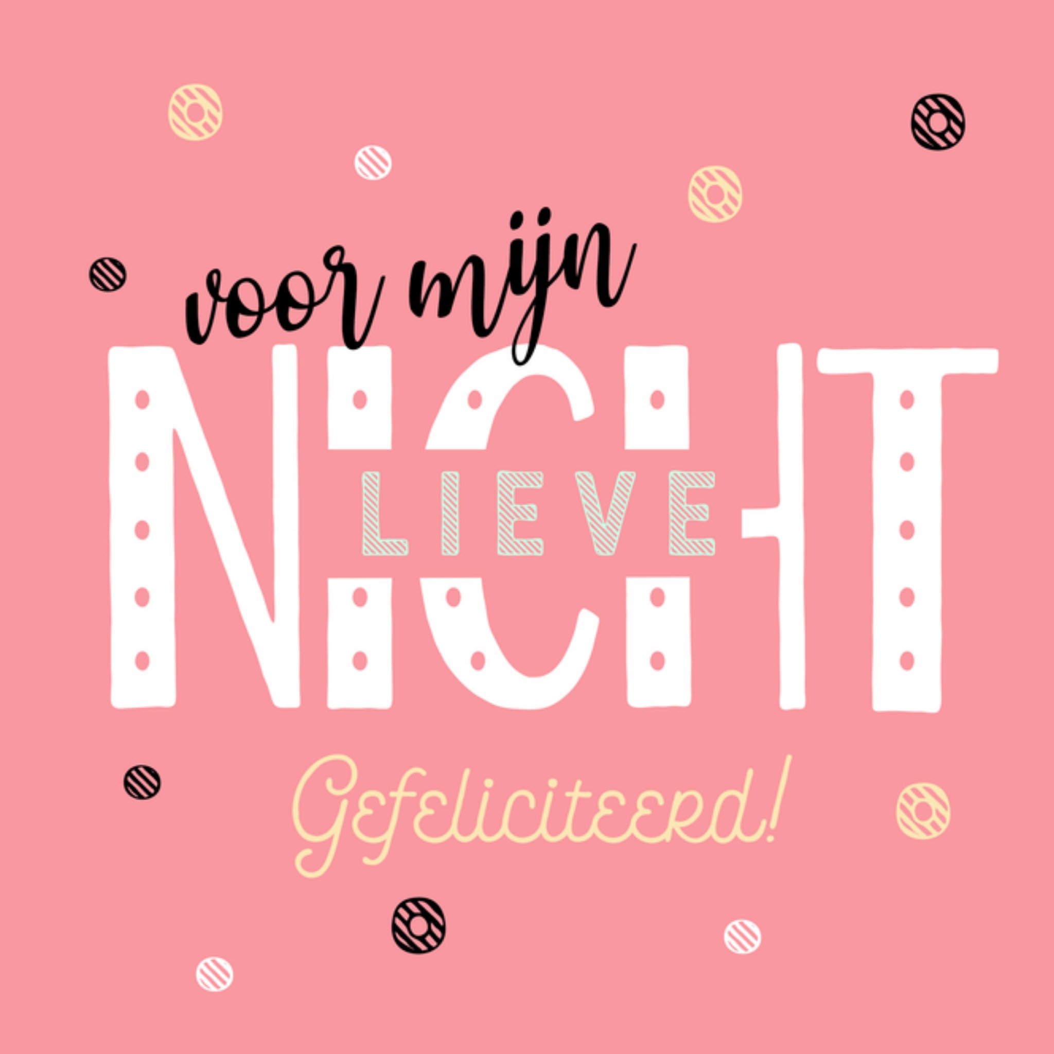 Luckz Verjaardagskaart Vrolijke tekst Nicht Vierkant