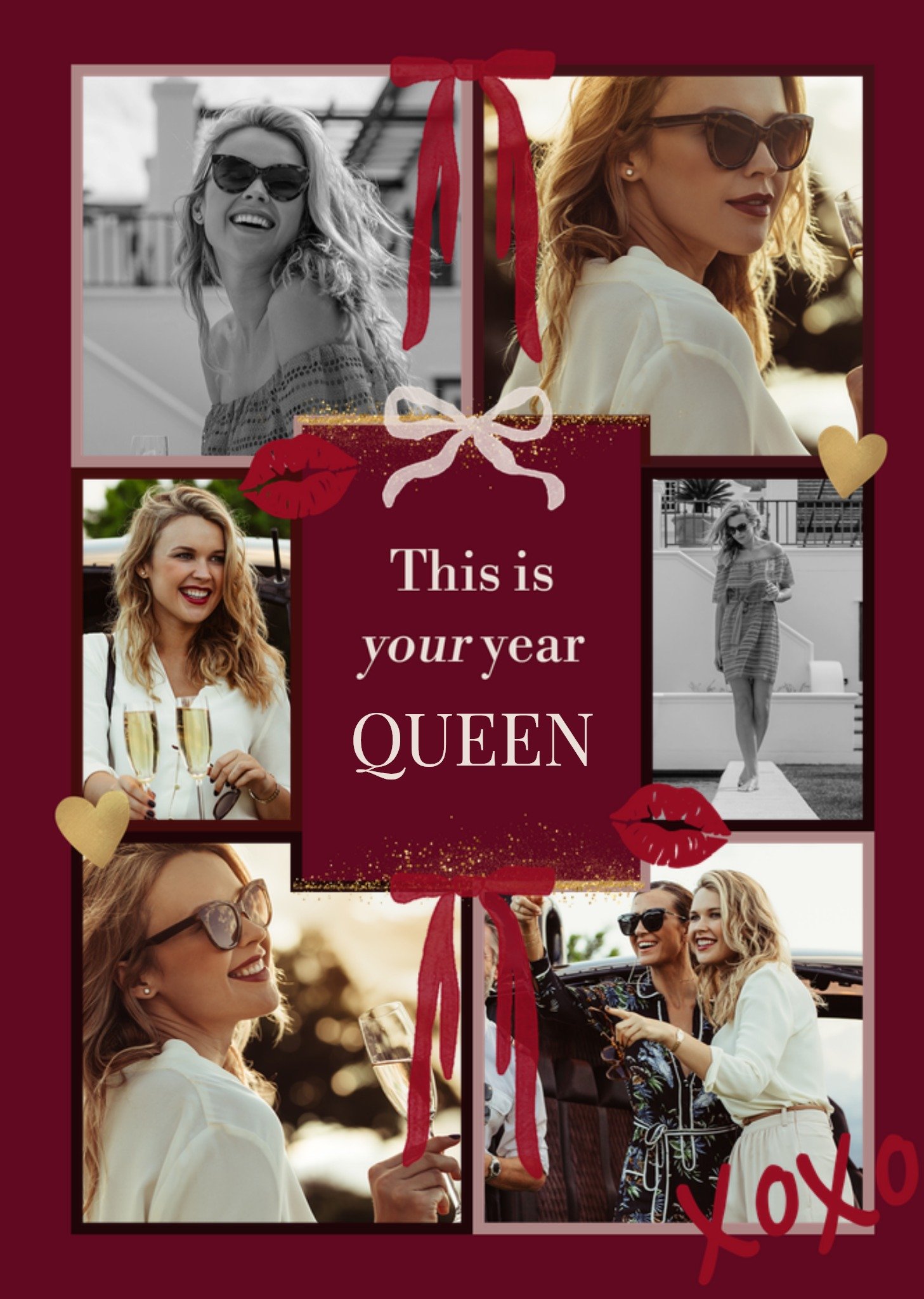 Greetz Verjaardagskaart This Is Your Year Queen Fotokaart aanpasbare tekst Standard Card