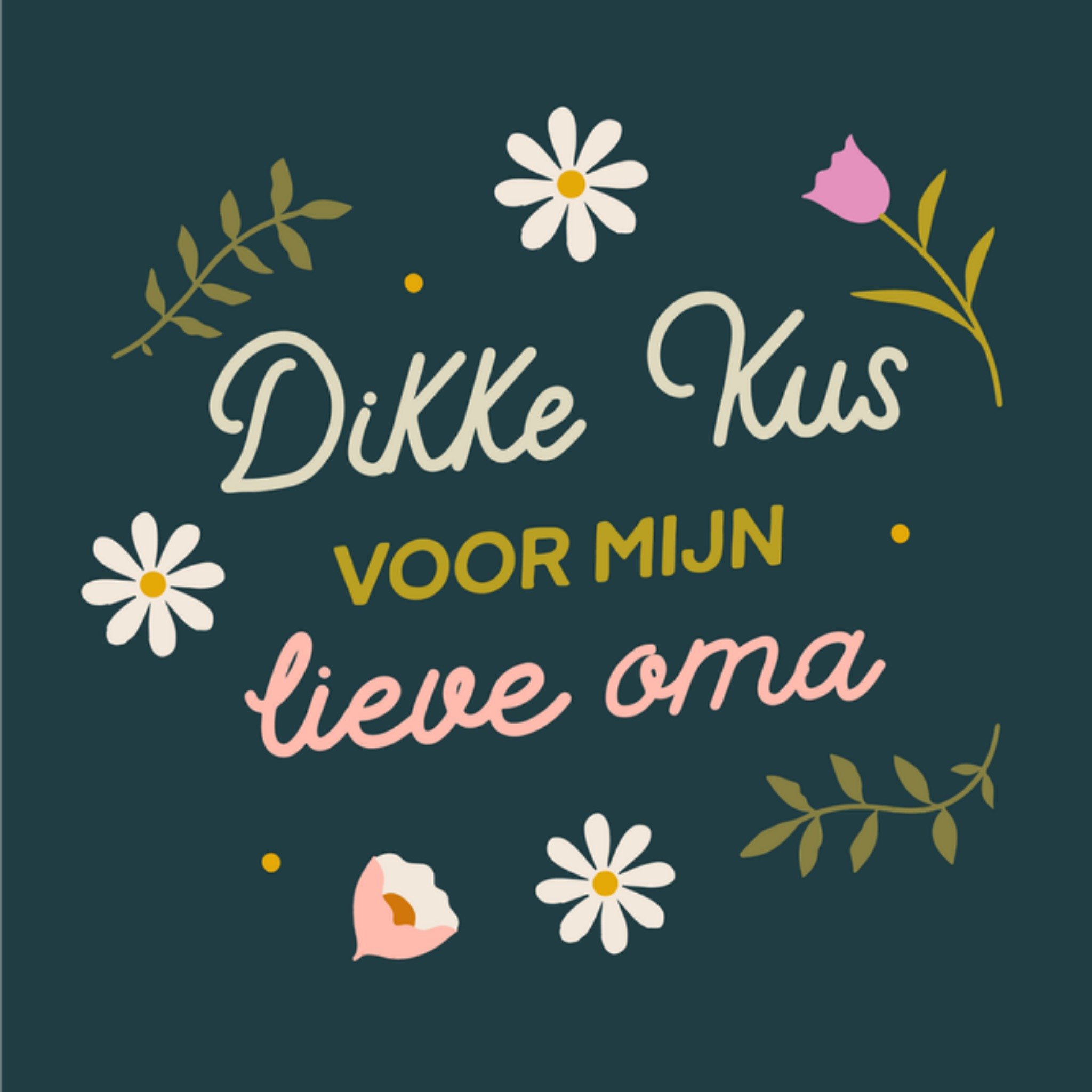 Greetz Moederdagkaart Dikke Kus Vierkant