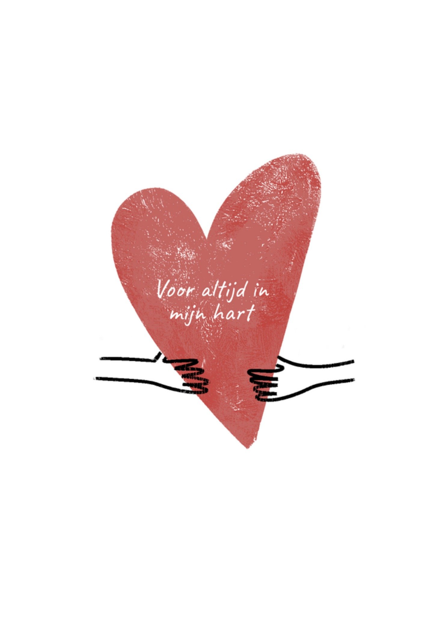 Condoleancekaart Voor altijd in mijn hart Kaart Liefs Jansje