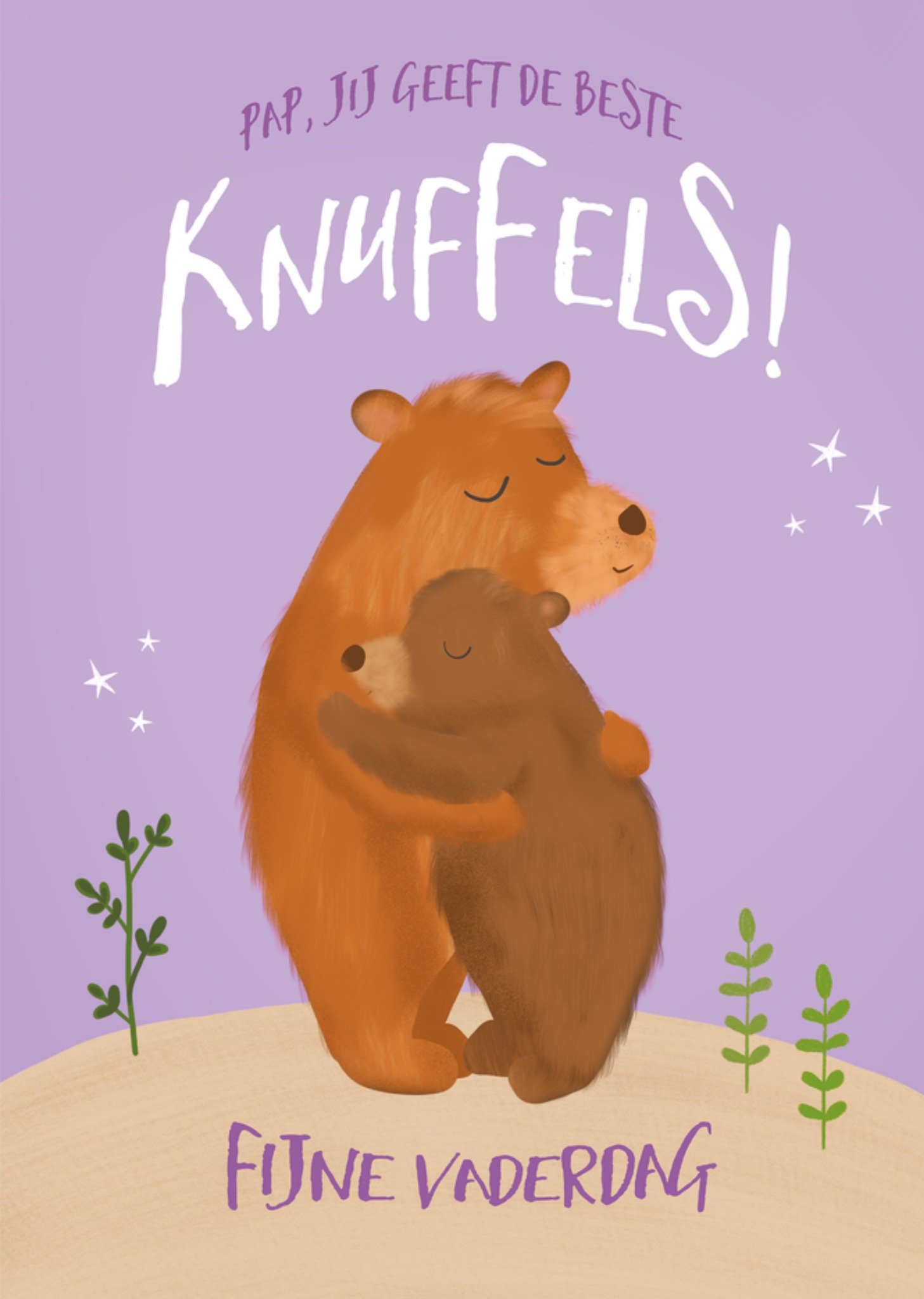 Tsjip Vaderdag Kaart Pap jij geeft de beste knuffels Greetz
