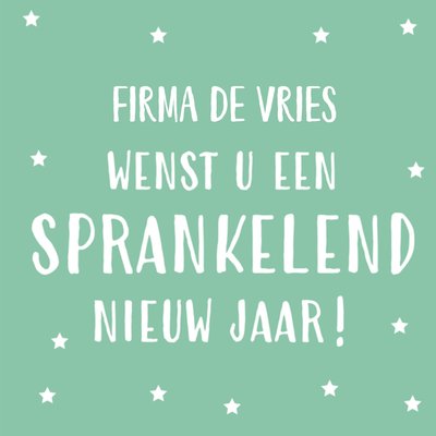 Sprankelend Nieuwjaar Sterrenpatroon Typografisch Kaart