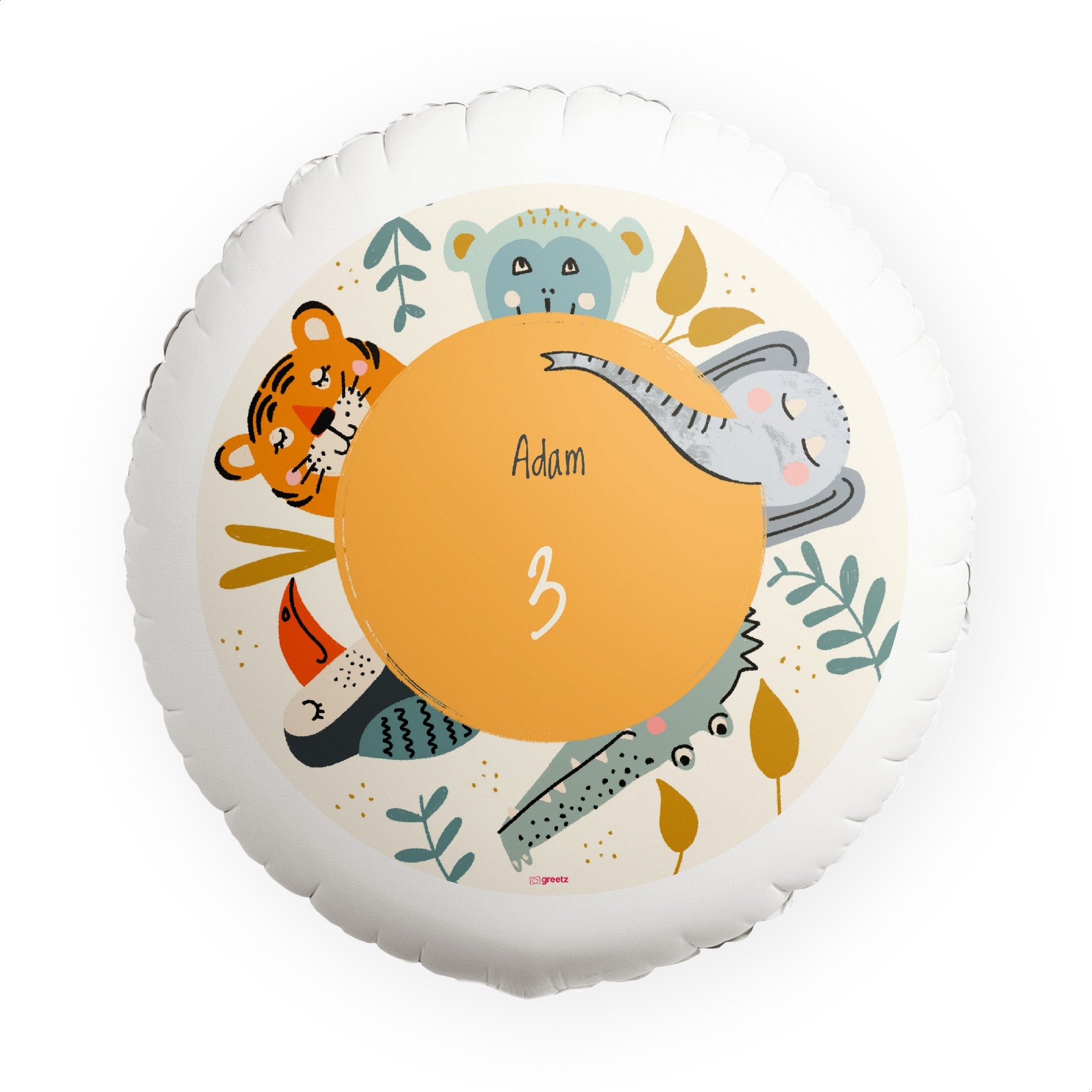 Ballon Verjaardagsballon met eigen leeftijd en naam Greetz