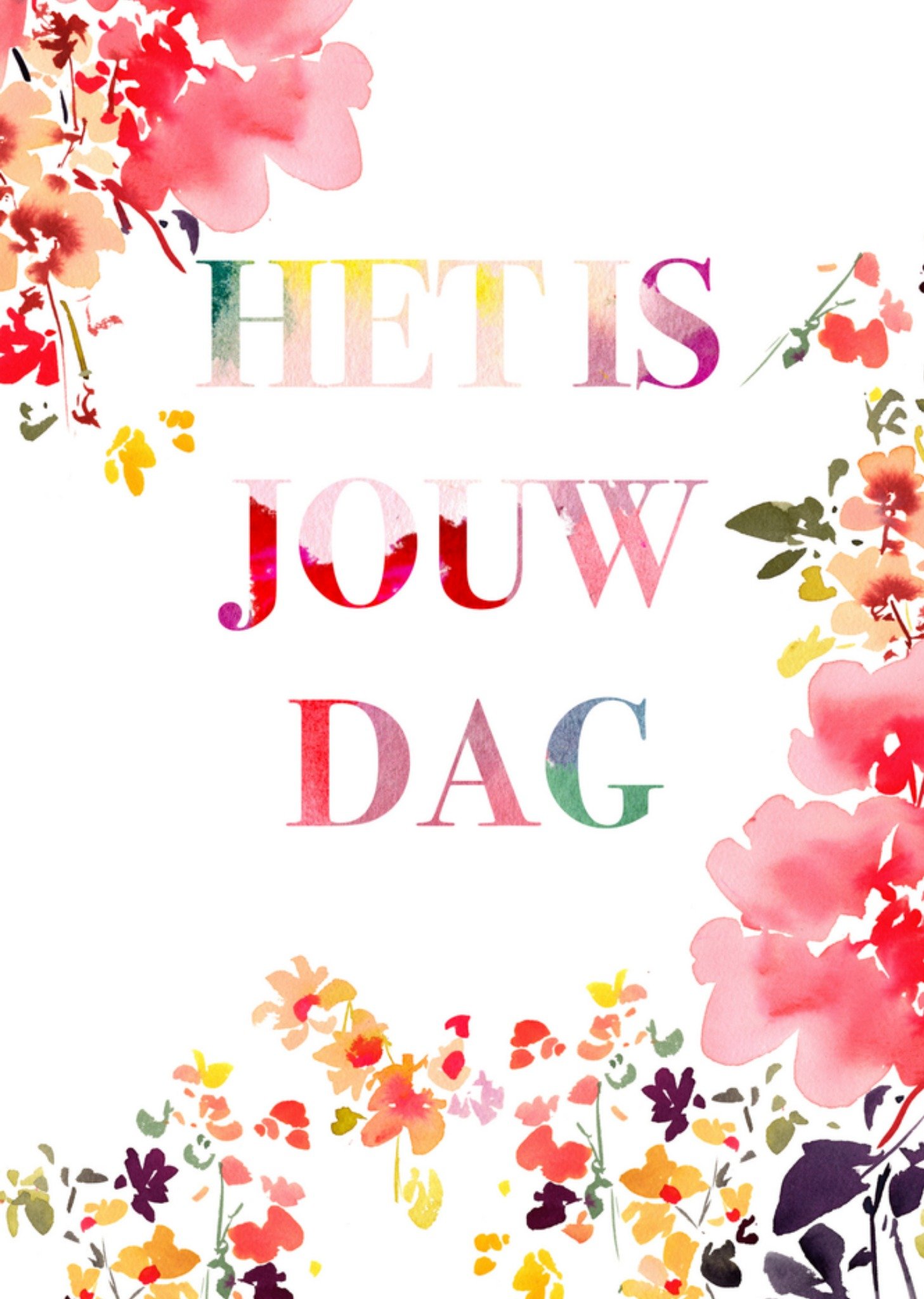 Verjaardagskaart bloemen Kaart Jewel Branding