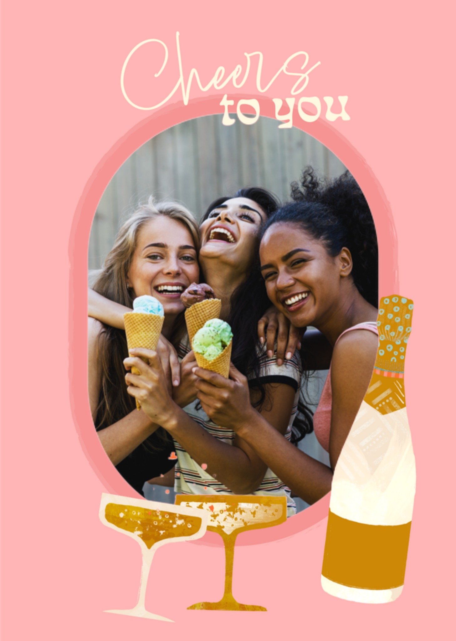 Verjaardagskaart Met foto Cheers to you Greetz