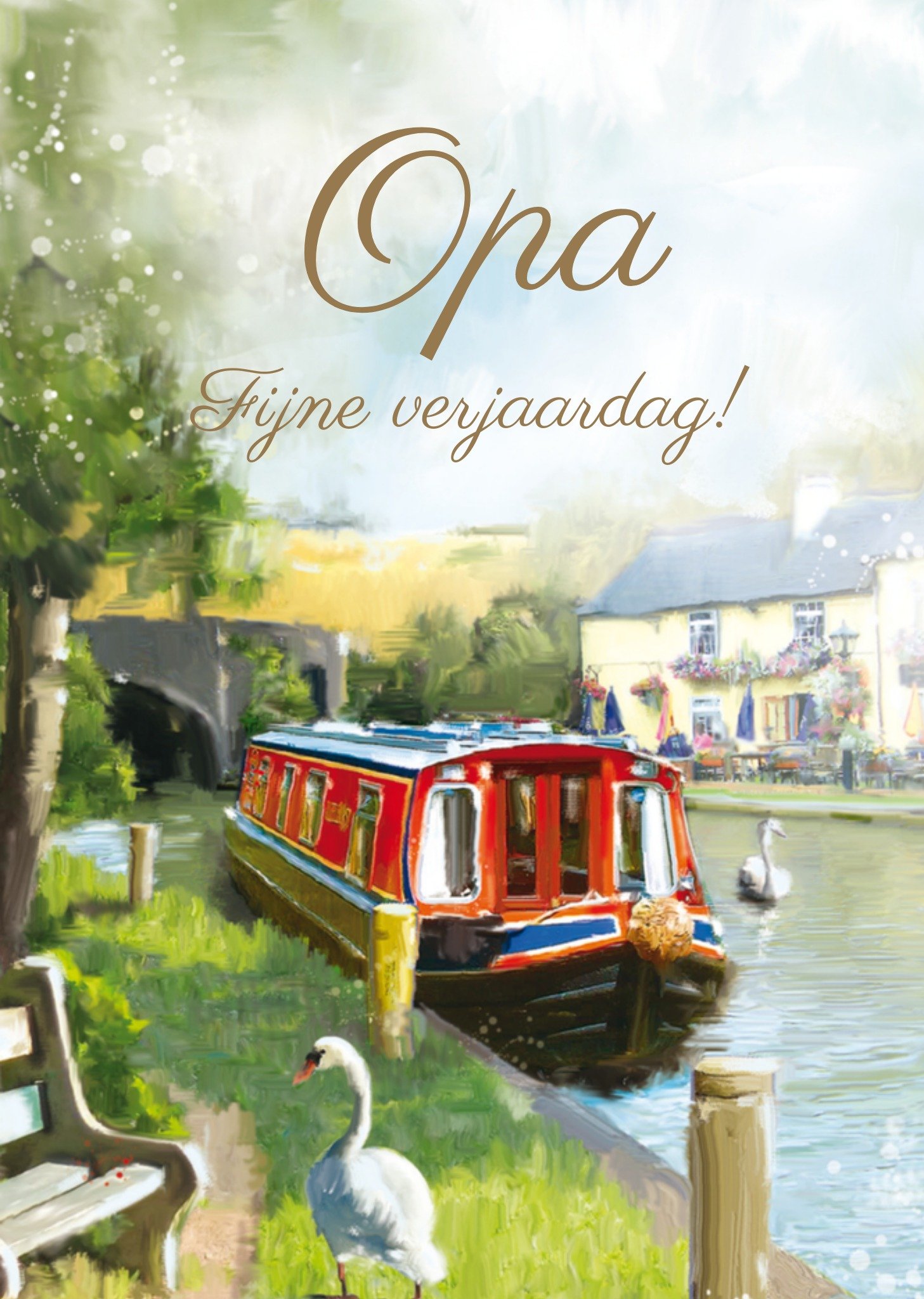 Verjaardagskaart opa boot Kaart Ling Design