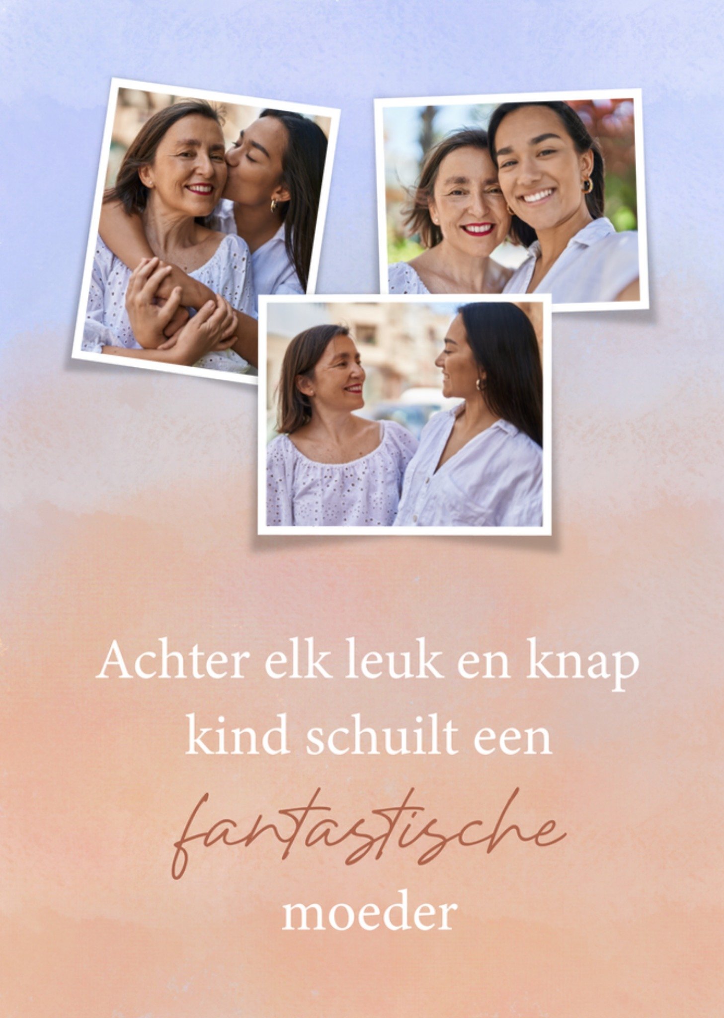 Greetz Moederdagkaart Achter elk leuk en knap kind schuilt een fantastische moeder Fotokaart Standard Card