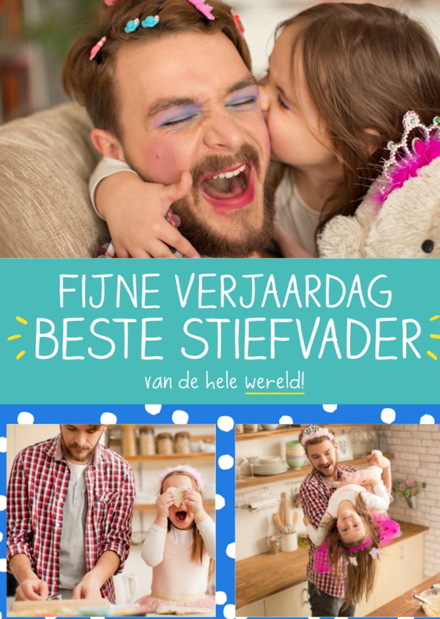 Verjaardagskaart stiefvader Kaart Happy Jackson