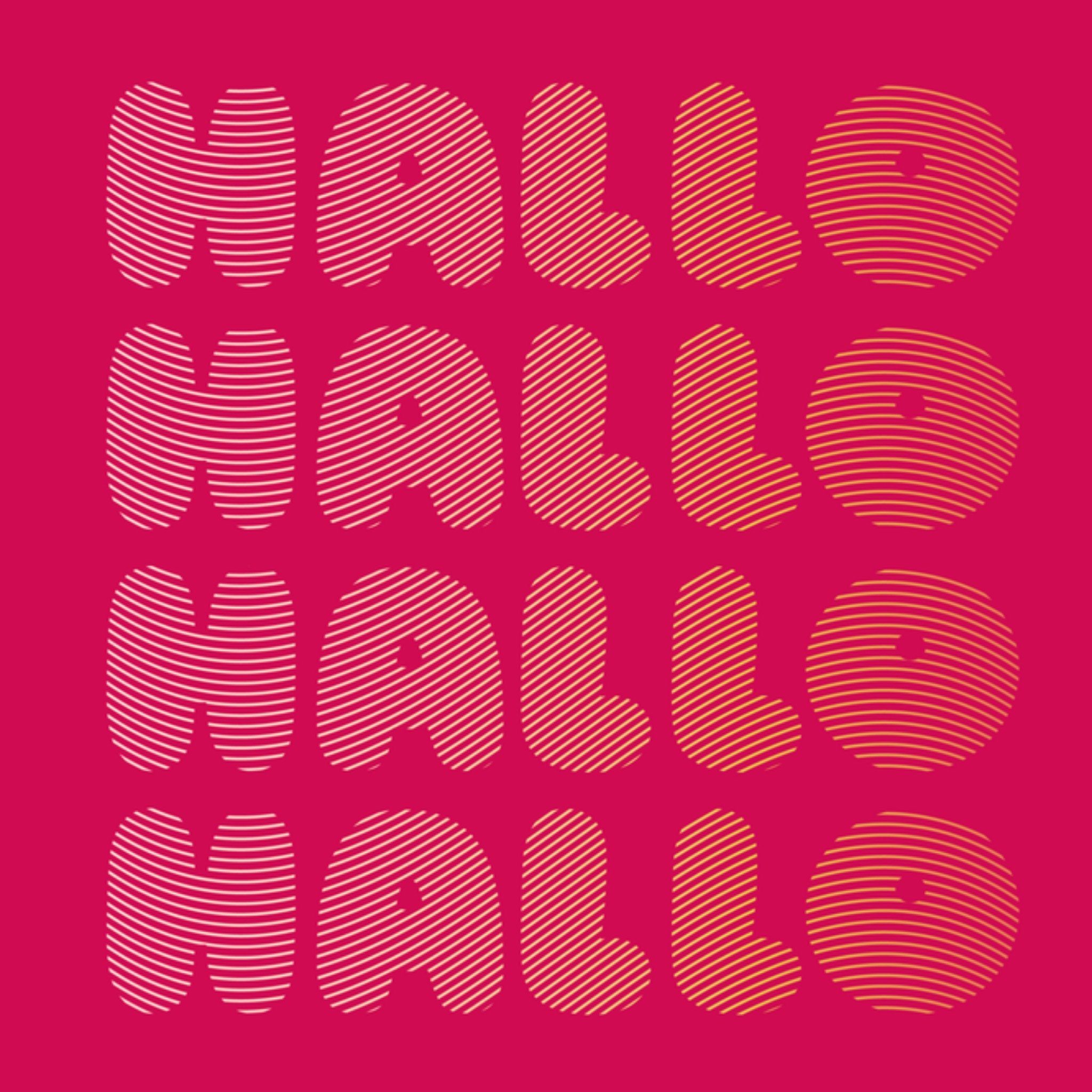 Greetz Zomaarkaart hallo roze Vierkant