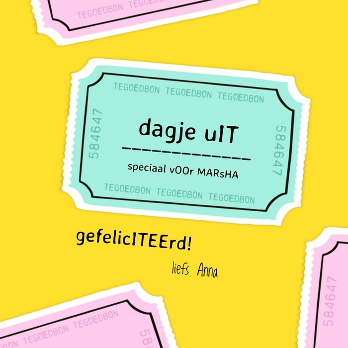 Greetz | Verjaardagskaart | tegoedbon | met naam